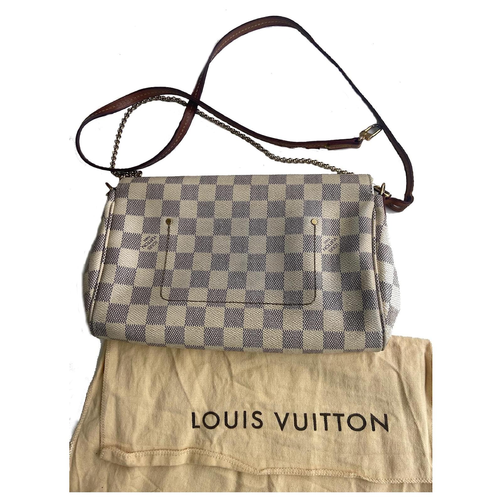 Louis Vuitton Favorite Damier Azur MM White/Blue  Louis vuitton favorite,  Louis vuitton, Louis vuitton favorite mm