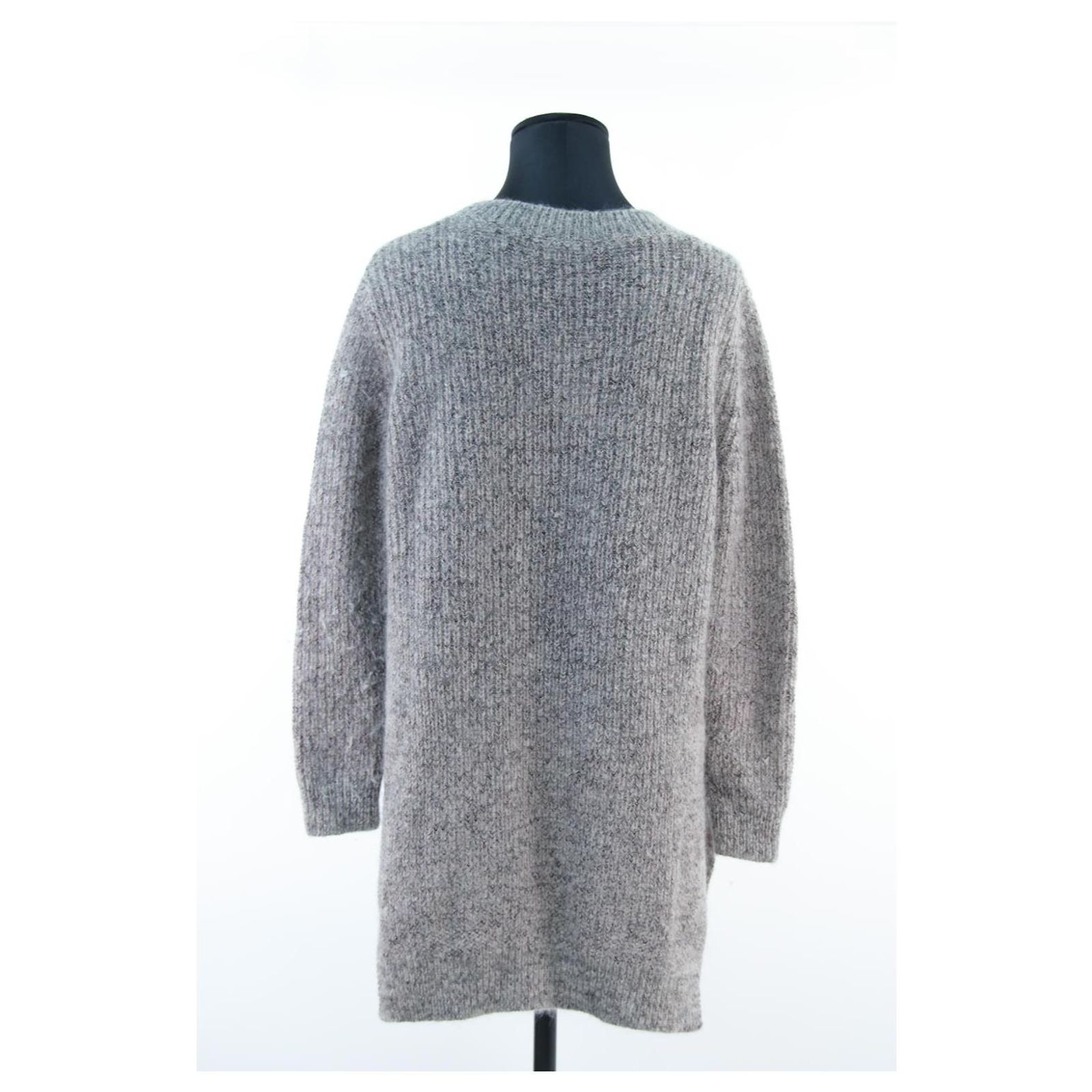 Pull COS En Laine Mérinos 100% - Taille S (devenu XS Après Lavage) - Gris Anthracite - Occasion Parfait état