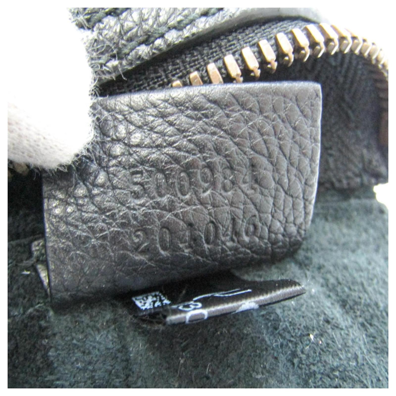 GUCCI logo Black Leather ref.655666 - Joli Closet