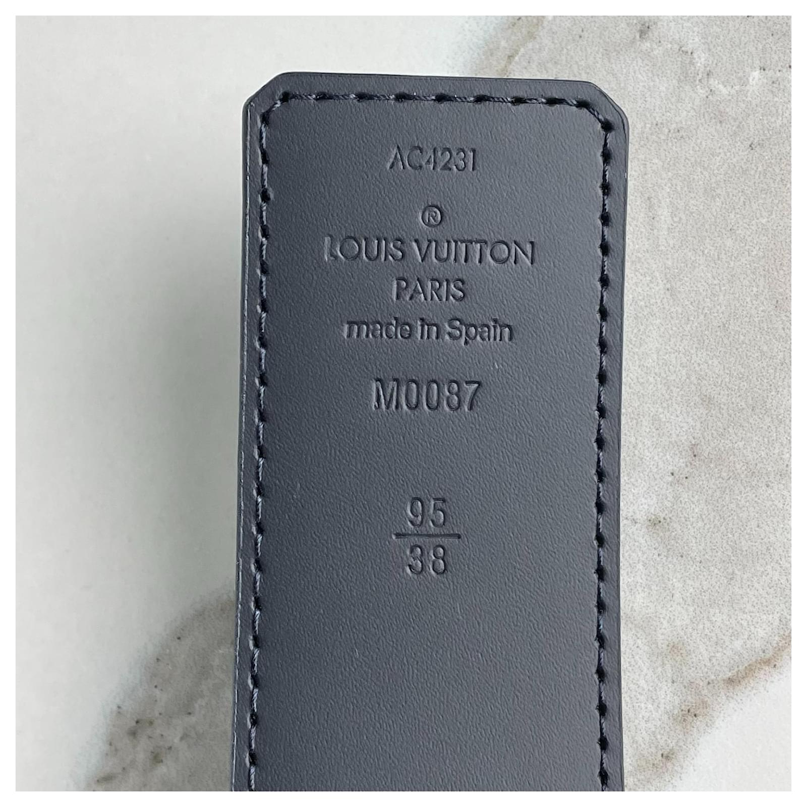 Louis Vuitton LV initials Mng Bandana 40mm Reversible Belt Blue