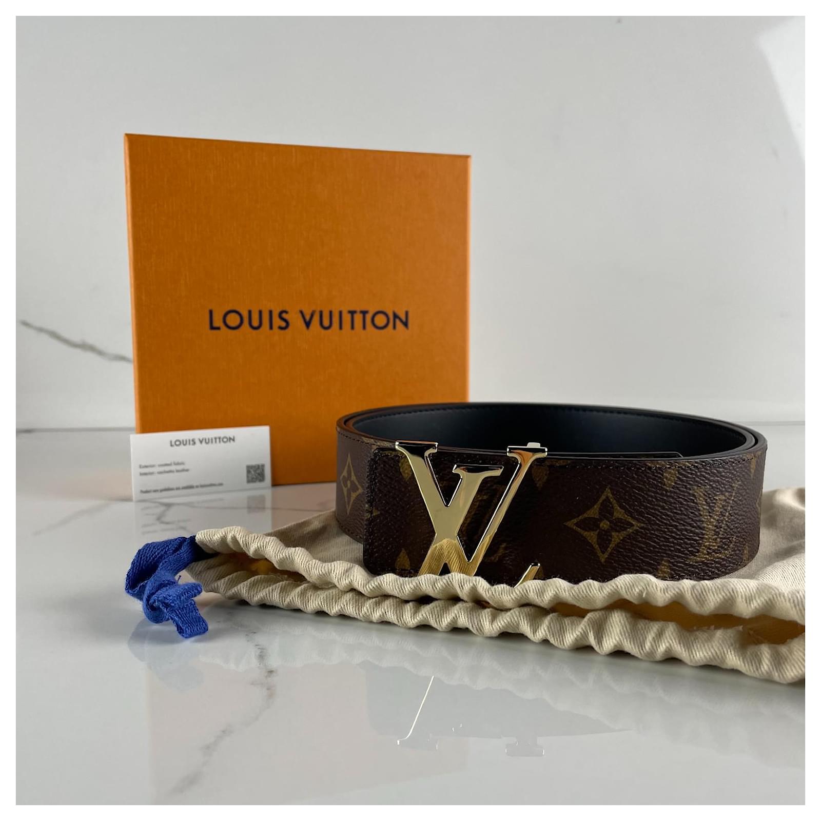 Louis Vuitton LV Initials 40mm Reversible Belt Brown in Leather with  Gold-tone - US