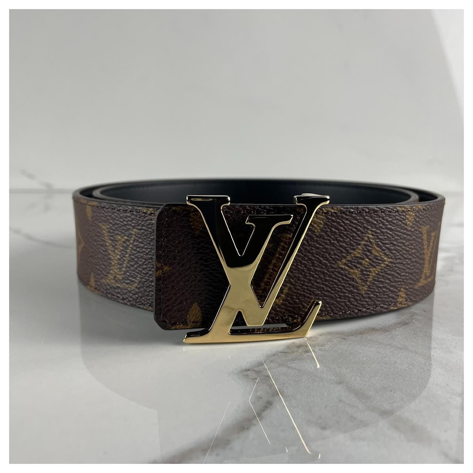 Louis Vuitton - LV Initials 40mm Reversible Belt - Monogram Canvas & Leather - Brown - Size: 90 cm - Luxury