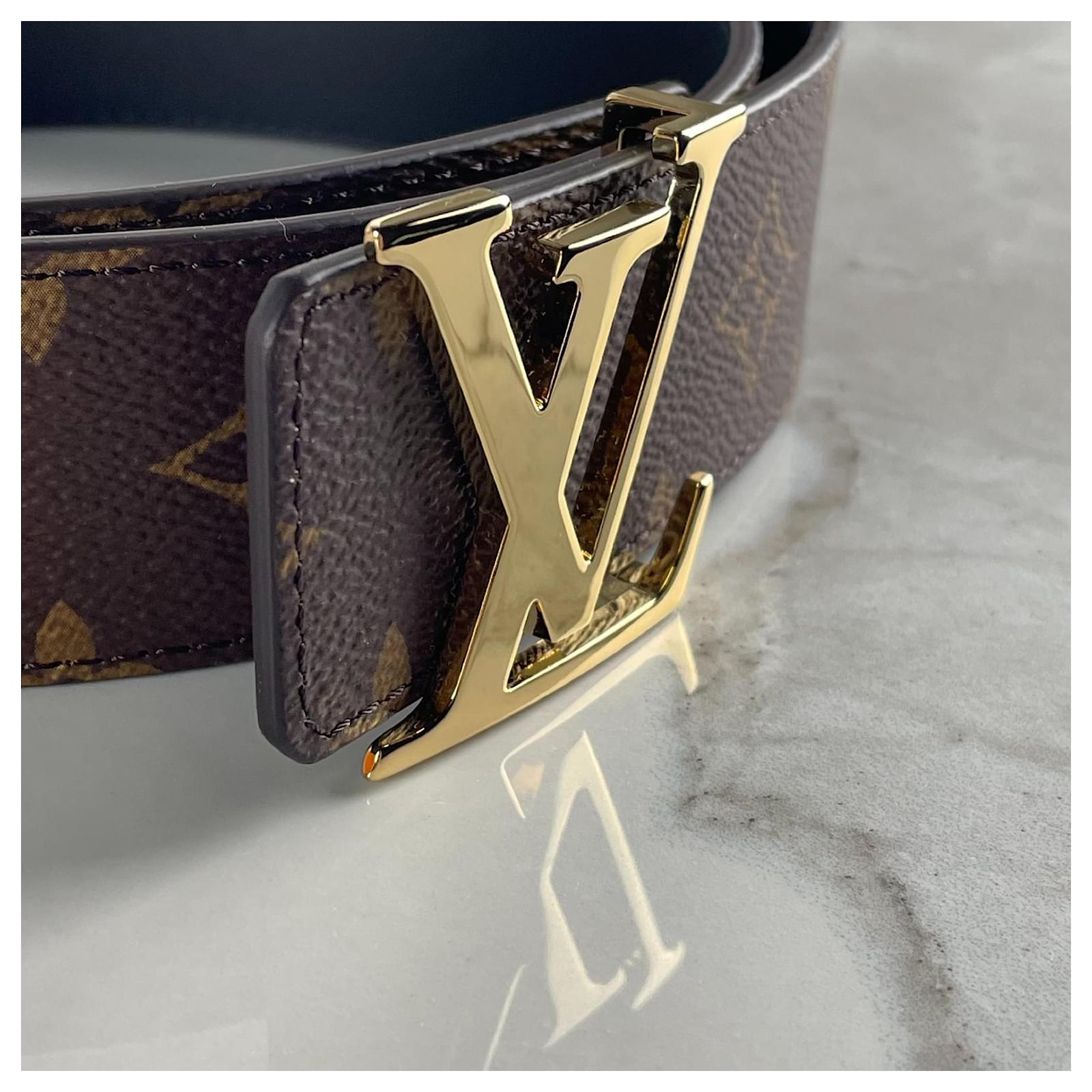 Louis Vuitton - LV Line 40mm Reversible Belt - Monogram Canvas - Brown - Size: 90 cm - Luxury