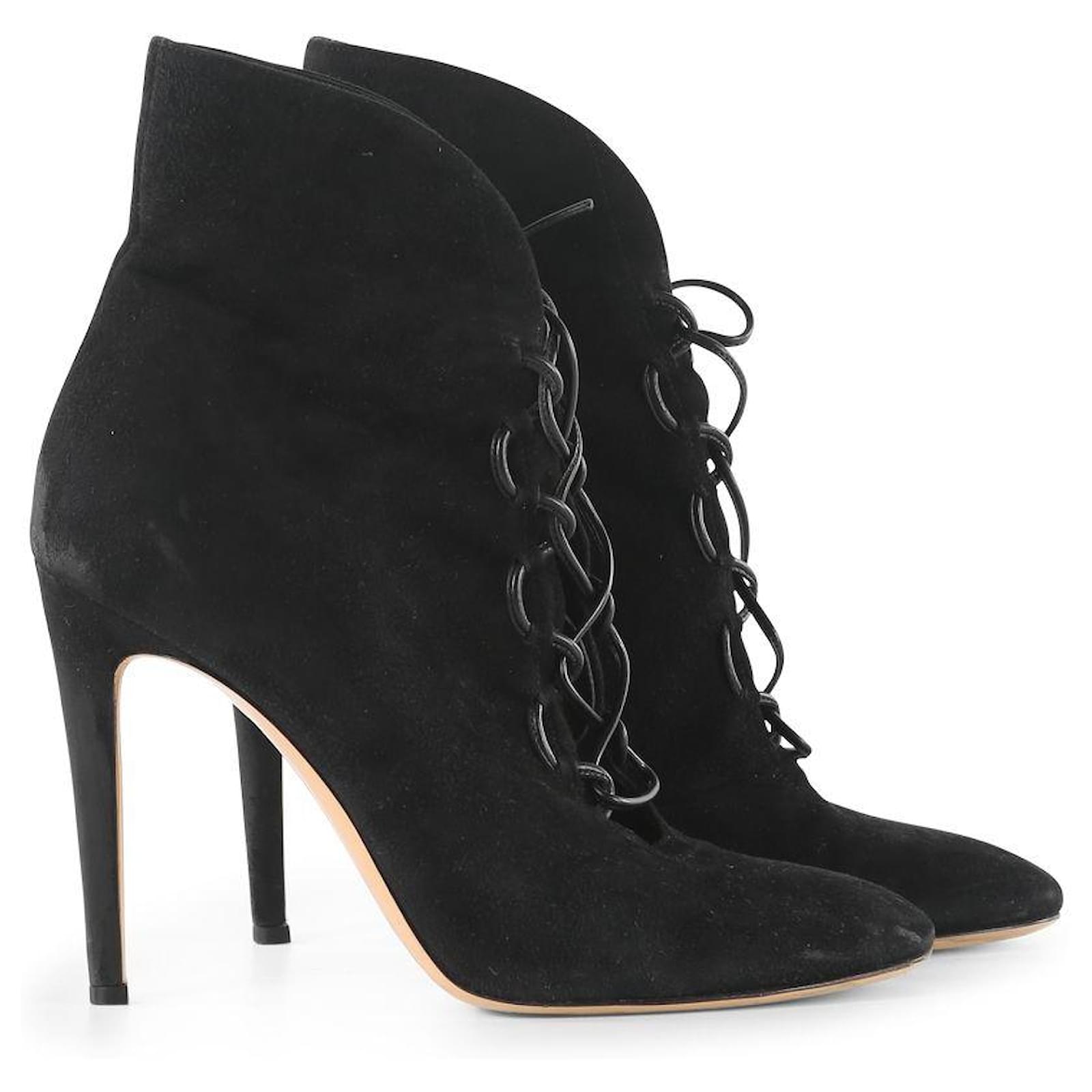 Gianvito Rossi lace-up leather boots - Black