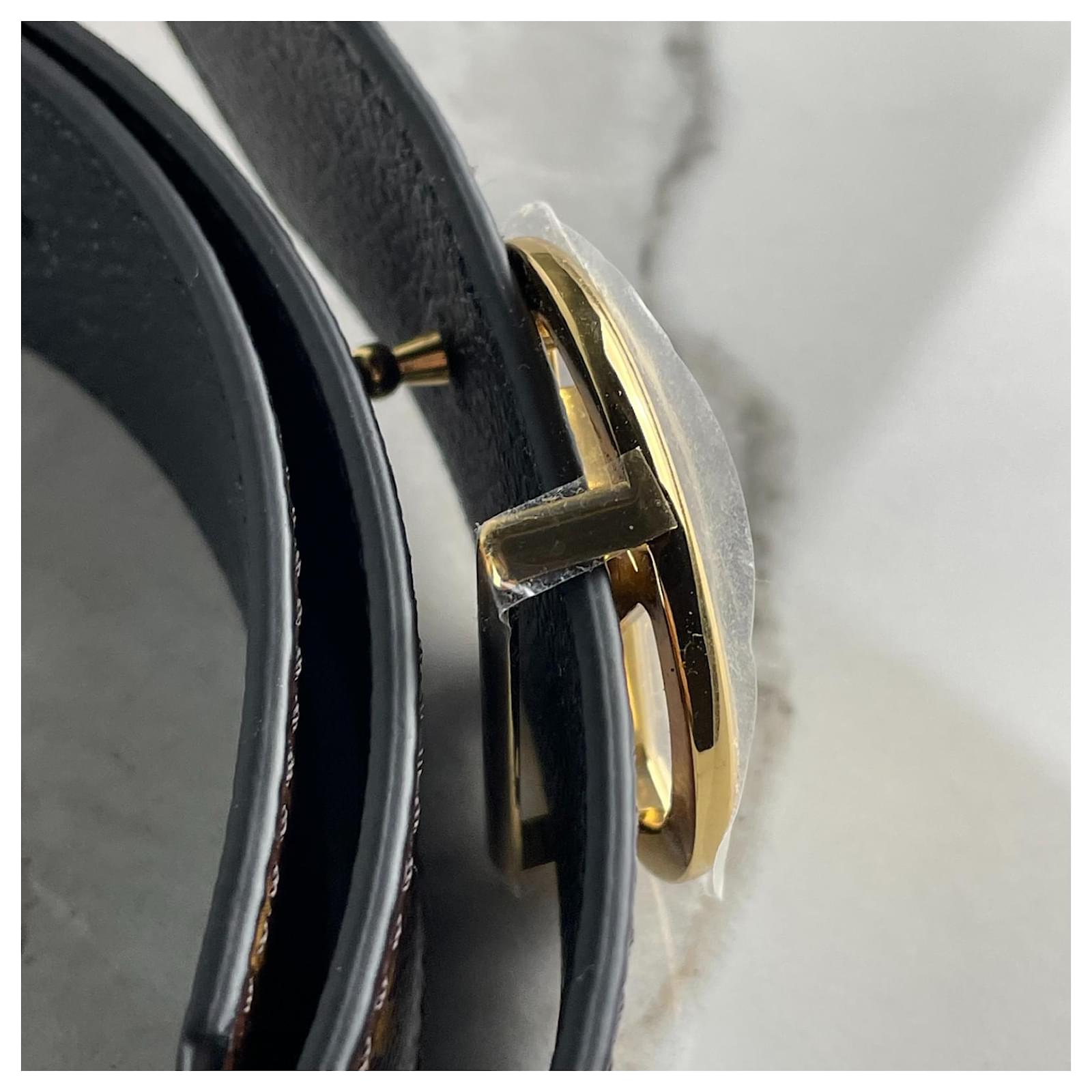 Louis Vuitton LV Circle Belt 35 mm Reversible Brown Cloth ref