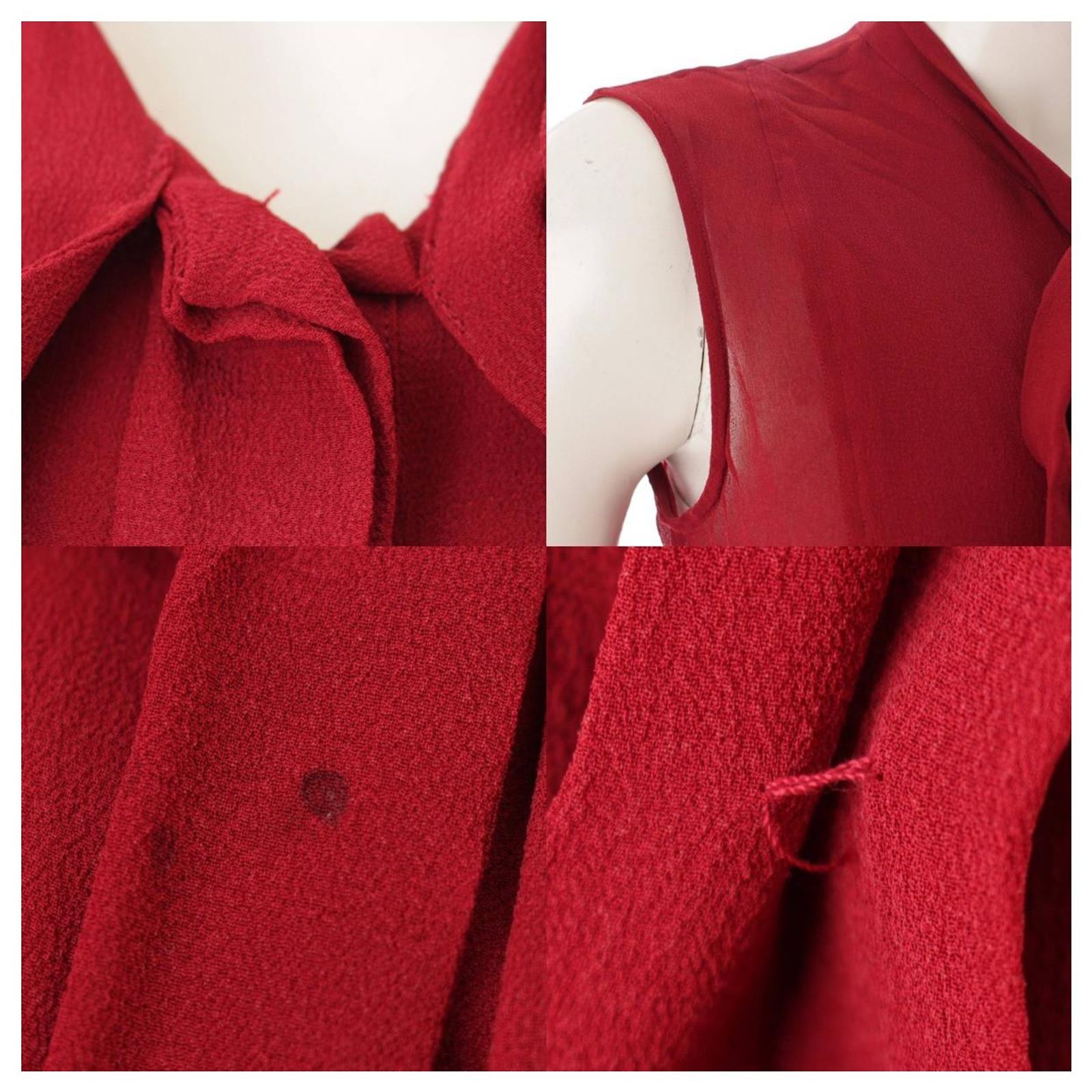 Chemisier Femme Soie Rouge Imprimé Floral INC International Concepts Taille 2 - Occasion Très Bon état