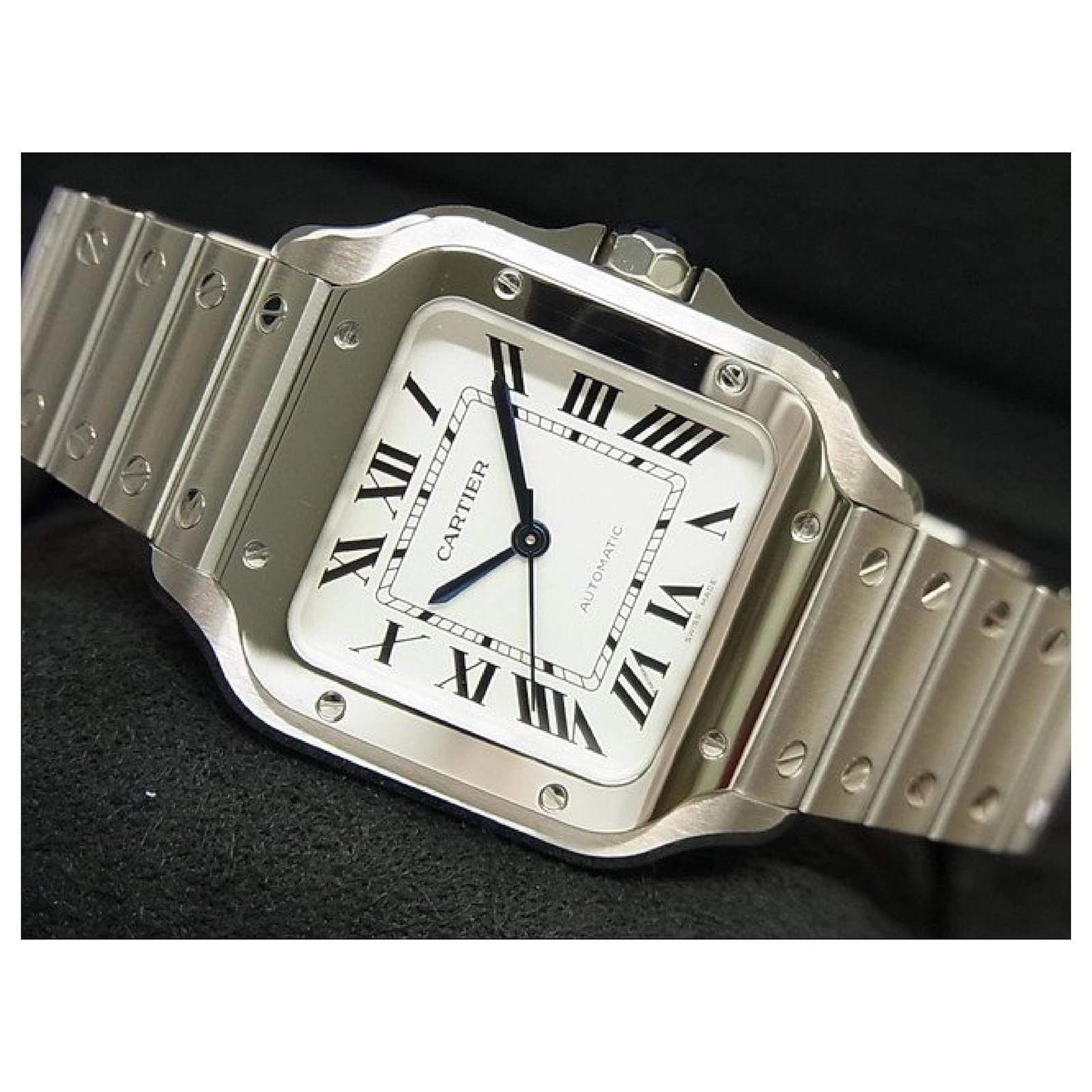 CARTIER Santos de montre MM WSSA0029 Aux femmes Acier Argenté ref.657079 Joli Closet