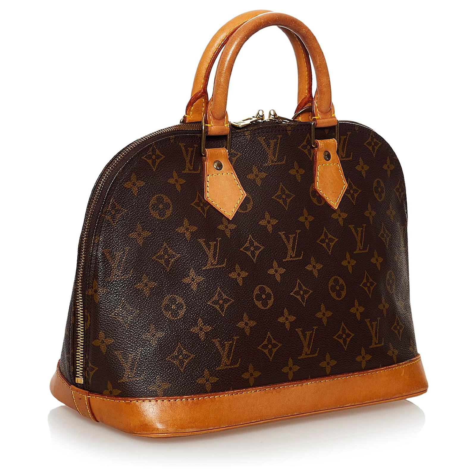 Louis Vuitton Brown Monogram Alma PM Leather Cloth ref.173845