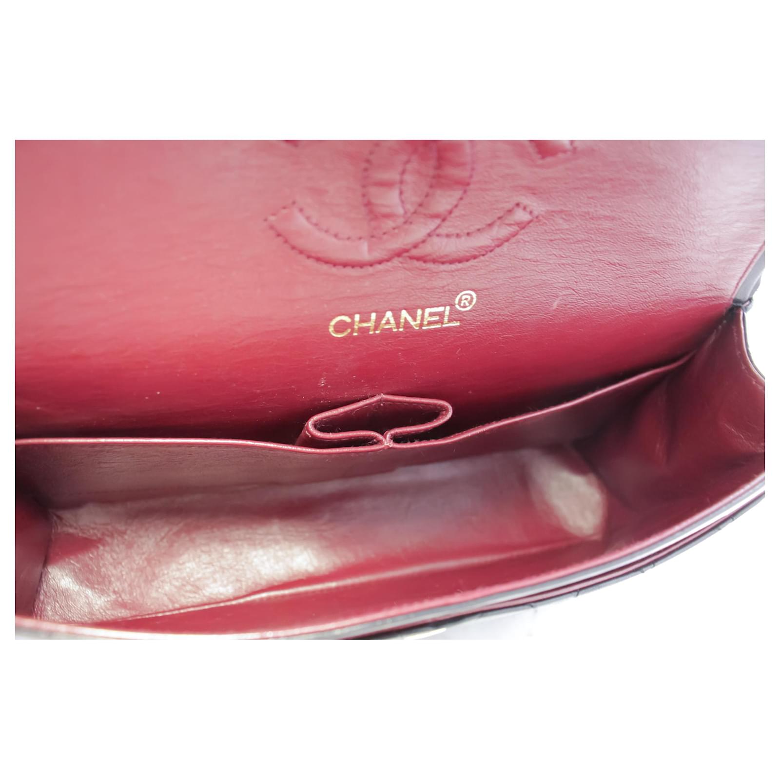 Chanel Classic Double Flap 10 Chain Shoulder Bag Black Lambskin L04