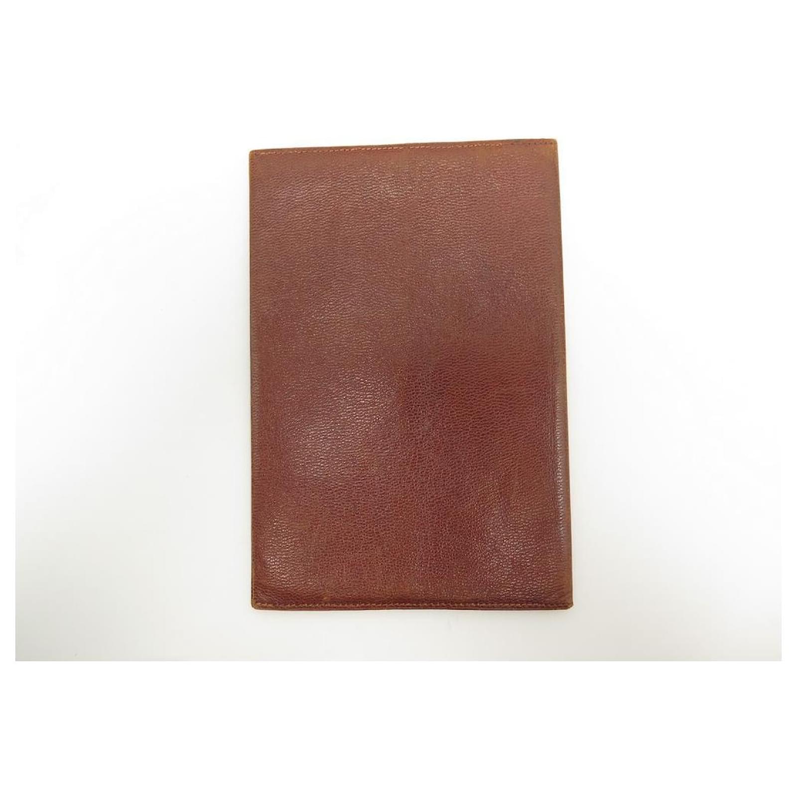 Hermès VINTAGE HERMES CIRCA GRAY CARD AGENDA HOLDER 1960 SOFT GRAINED