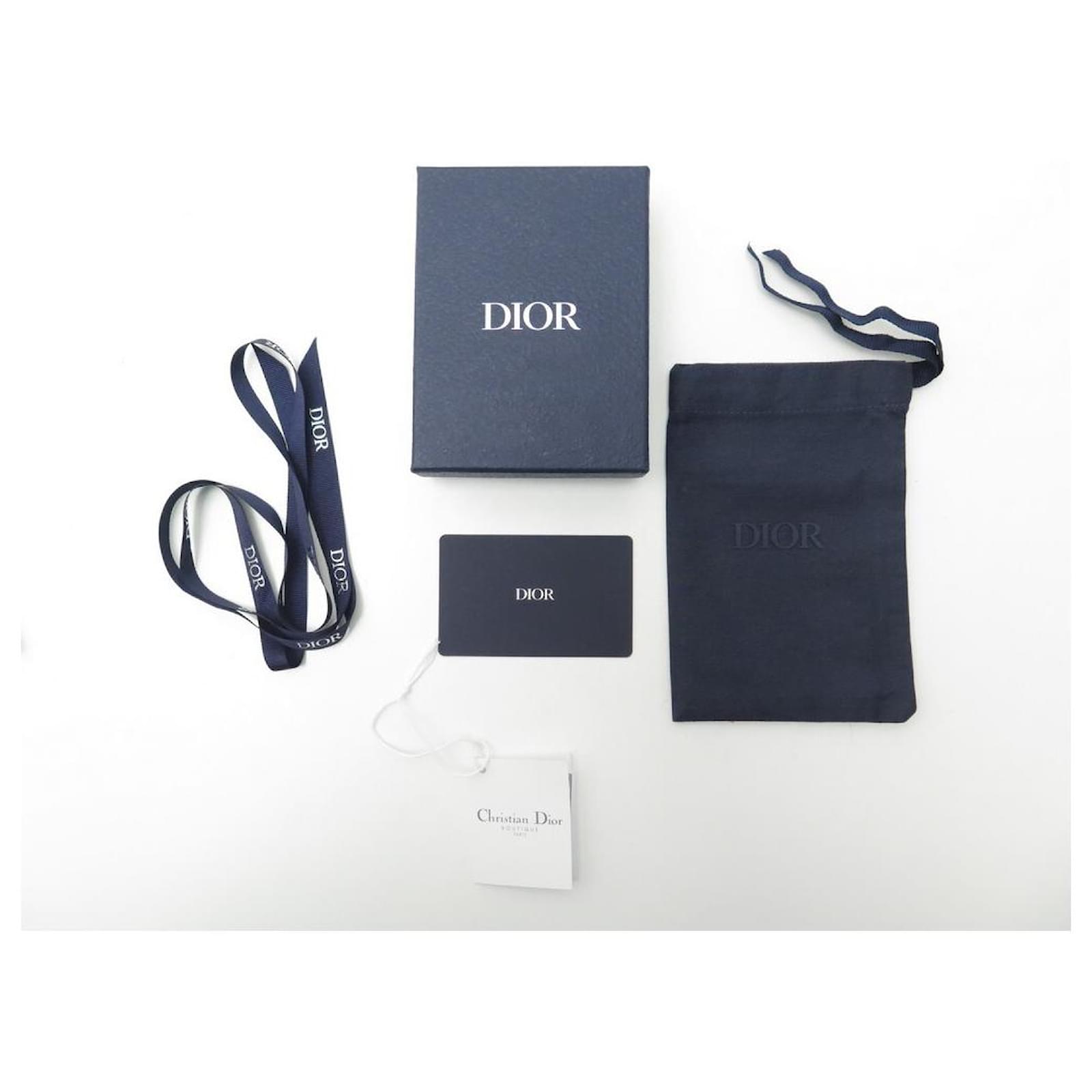 NEW CHRISTIAN DIOR CD DIAMOND CARD HOLDER 2ESCH135DCO CANVAS