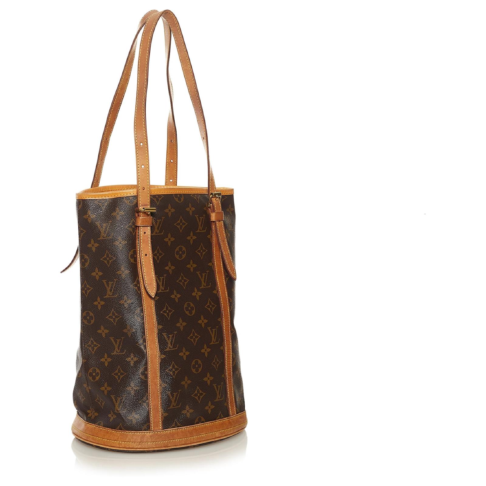 LOUIS VUITTON Bucket GM Monogram Canvas Shoulder Bag Brown