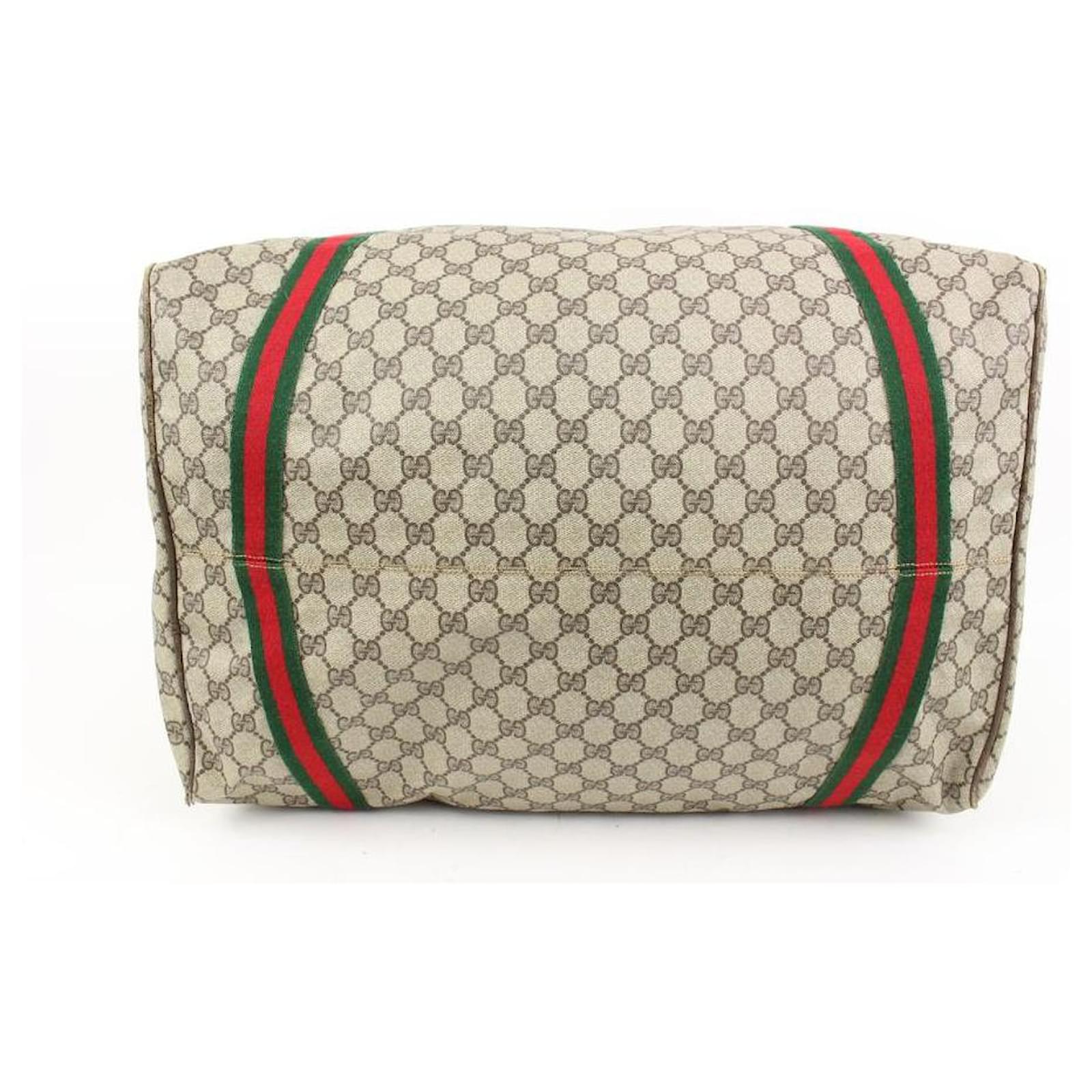 Gucci Supreme GG Web Handle Boston Duffle Bag Leather ref.658292 - Joli  Closet