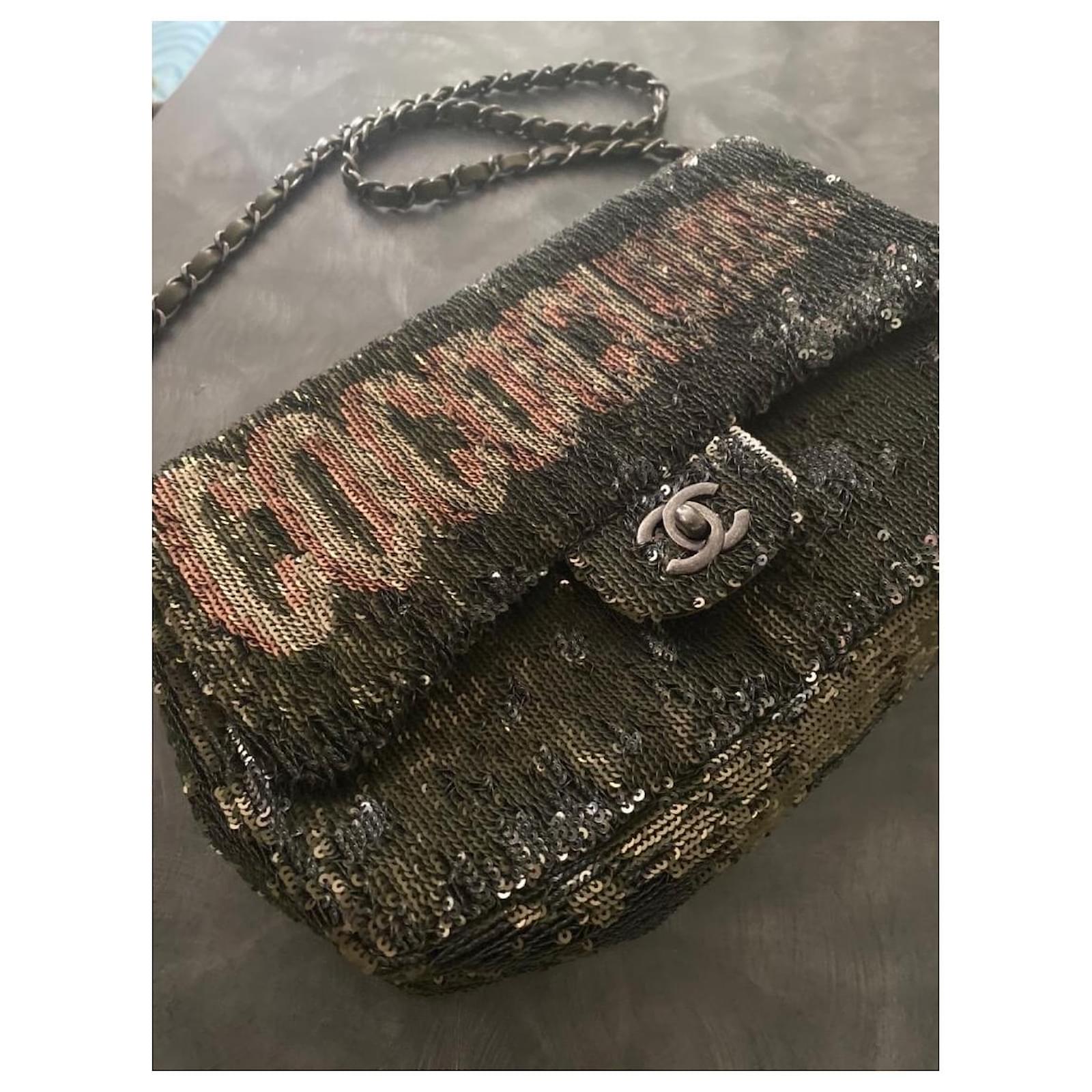 Chanel flap bag sequin coco cuba