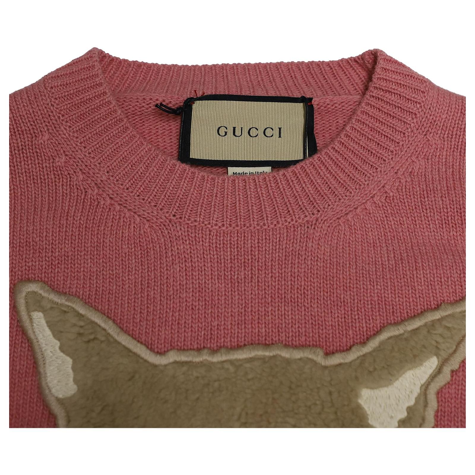 Gucci pink clearance cat sweater