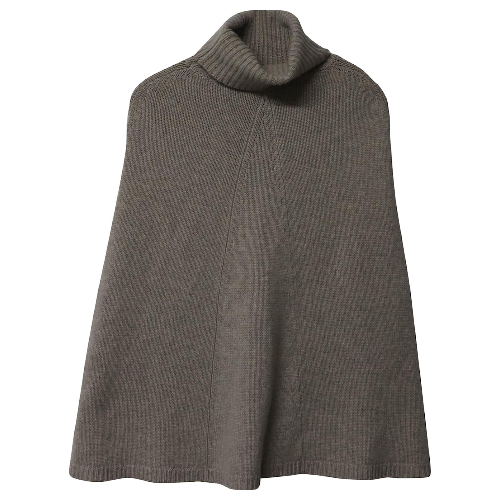 Joseph Turtleneck Cape Sweater in Grey Cashmere Wool - Main Image