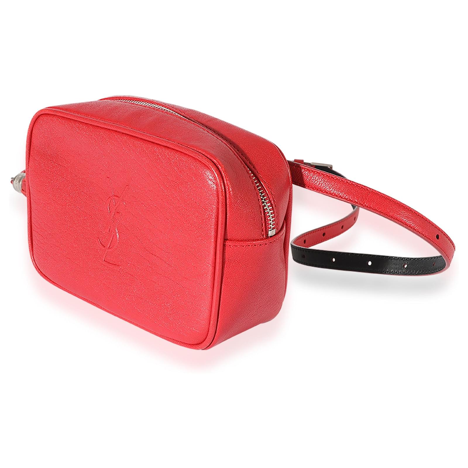 Saint Laurent Red Leather Monogram Lou Belt Bag ref.659419 - Joli Closet