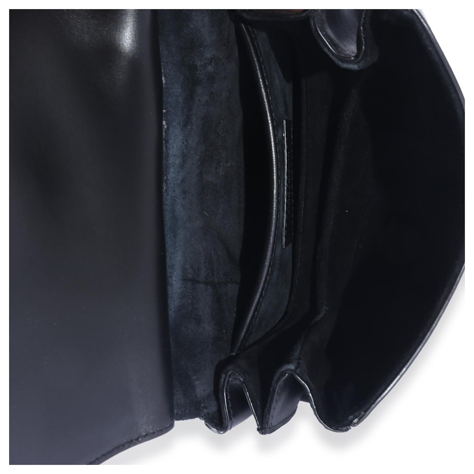 Saint Laurent Black Leather Small Charlie Shoulder Bag