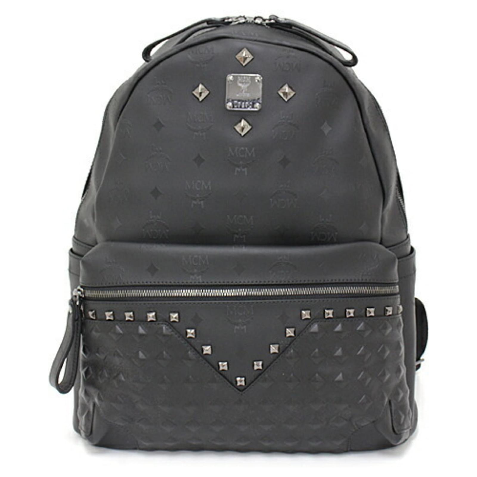 MCM Visetos Black Leather ref.659889 - Joli Closet