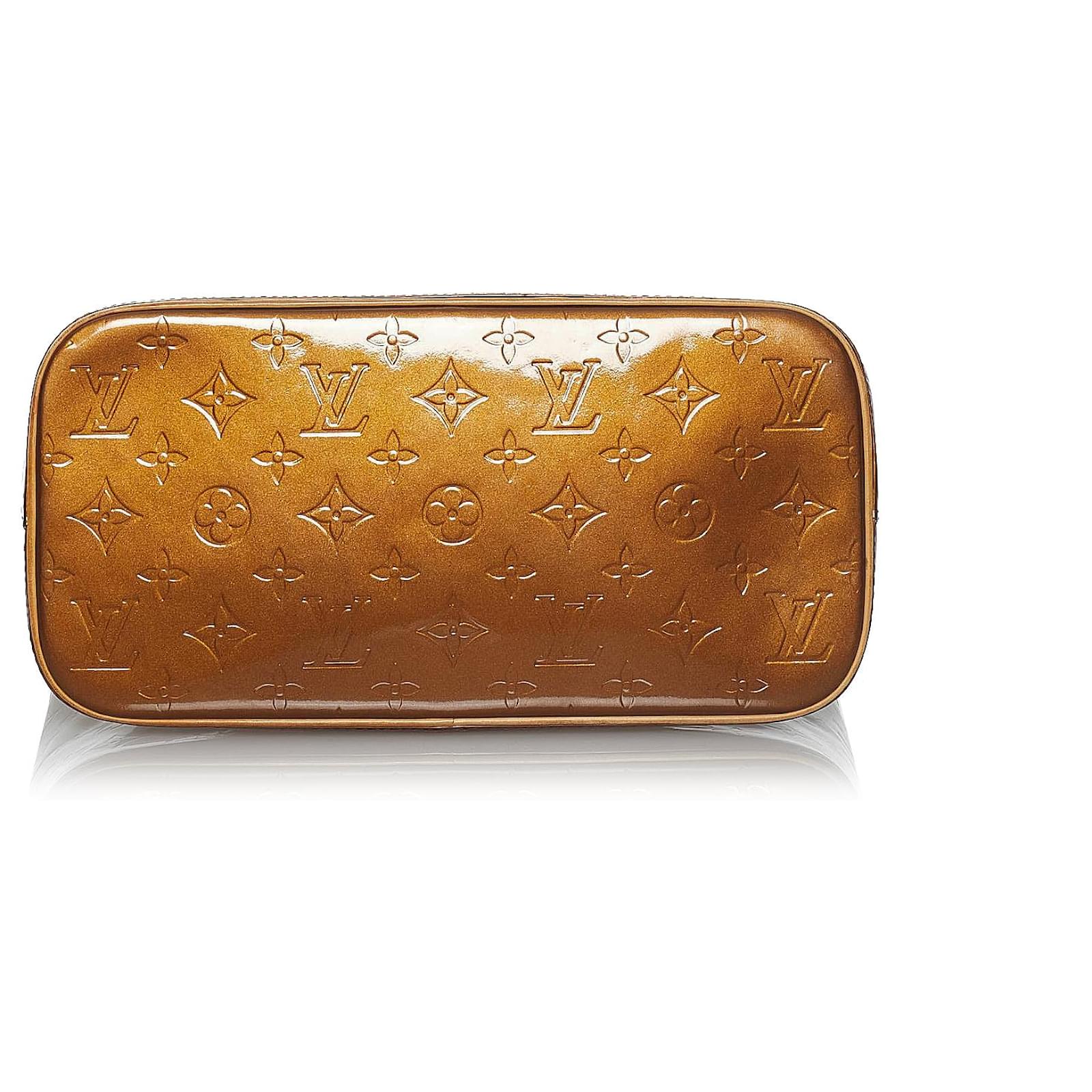 Louis Vuitton Brown Monogram Vernis Houston Bronze Leather Patent leather  ref.660127 - Joli Closet