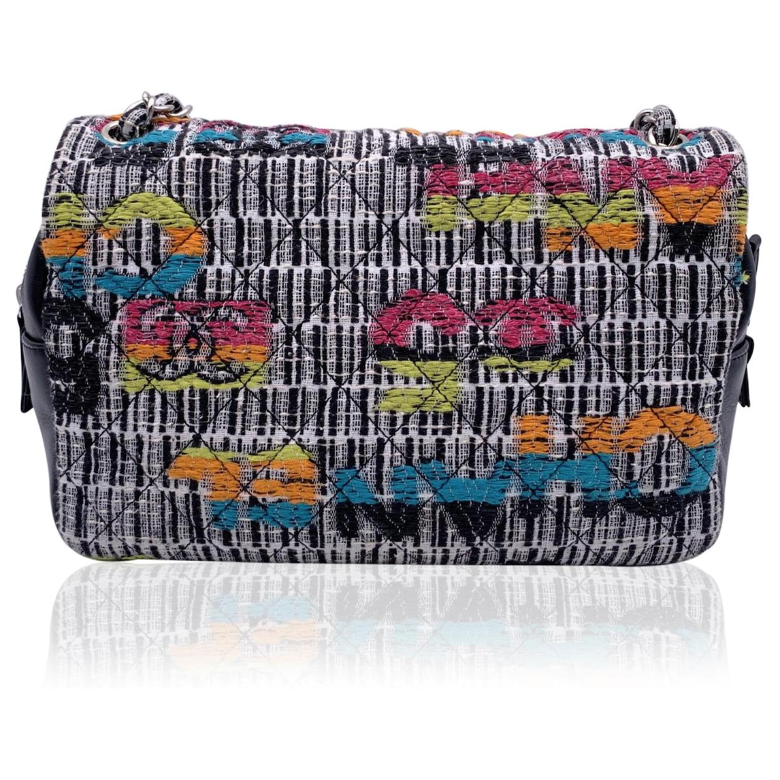 Chanel Easy Fantasy Flap Bag Quilted Multicolor Tweed Medium