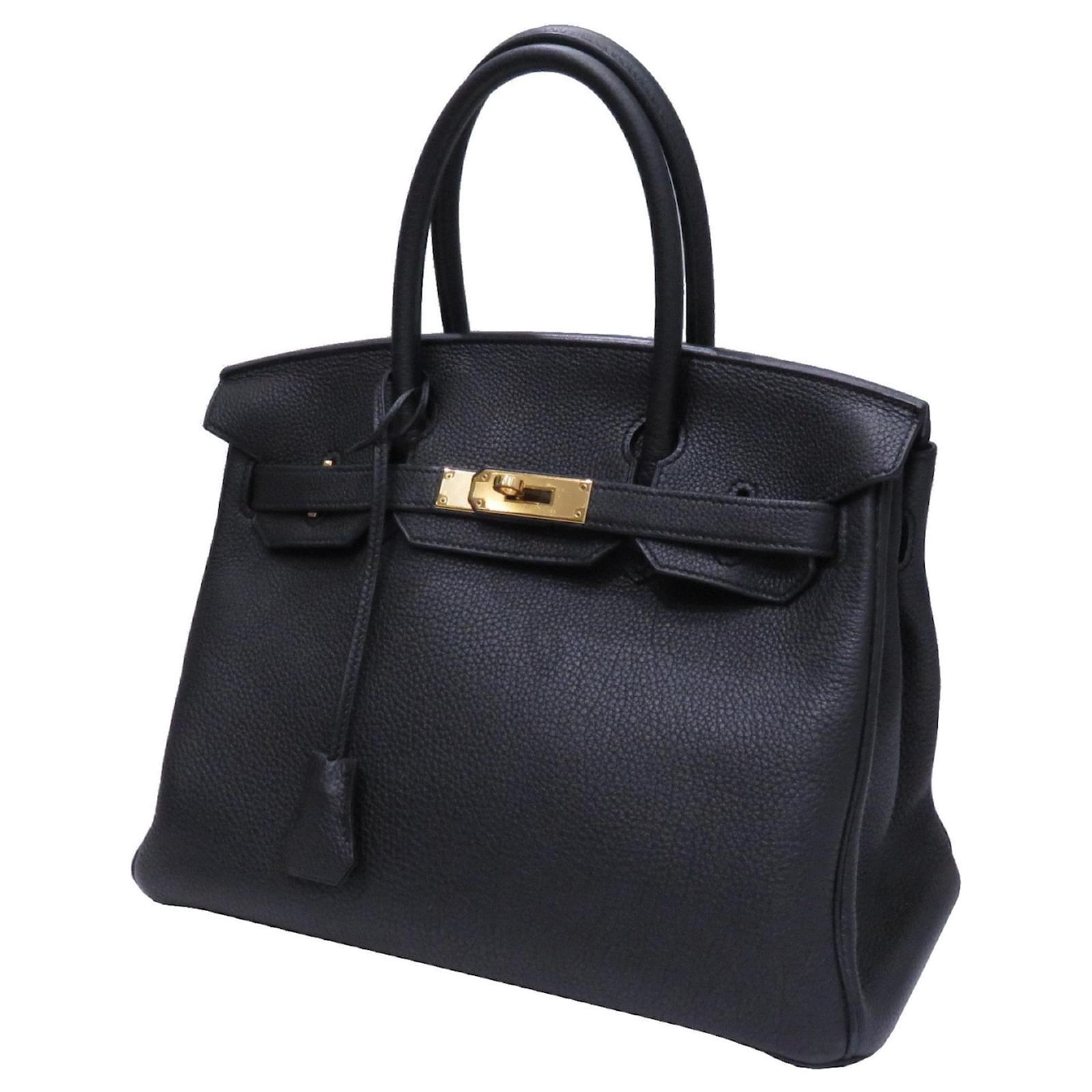 Hermès HERMES BIRKIN 30 Black Leather ref.660915 Joli Closet