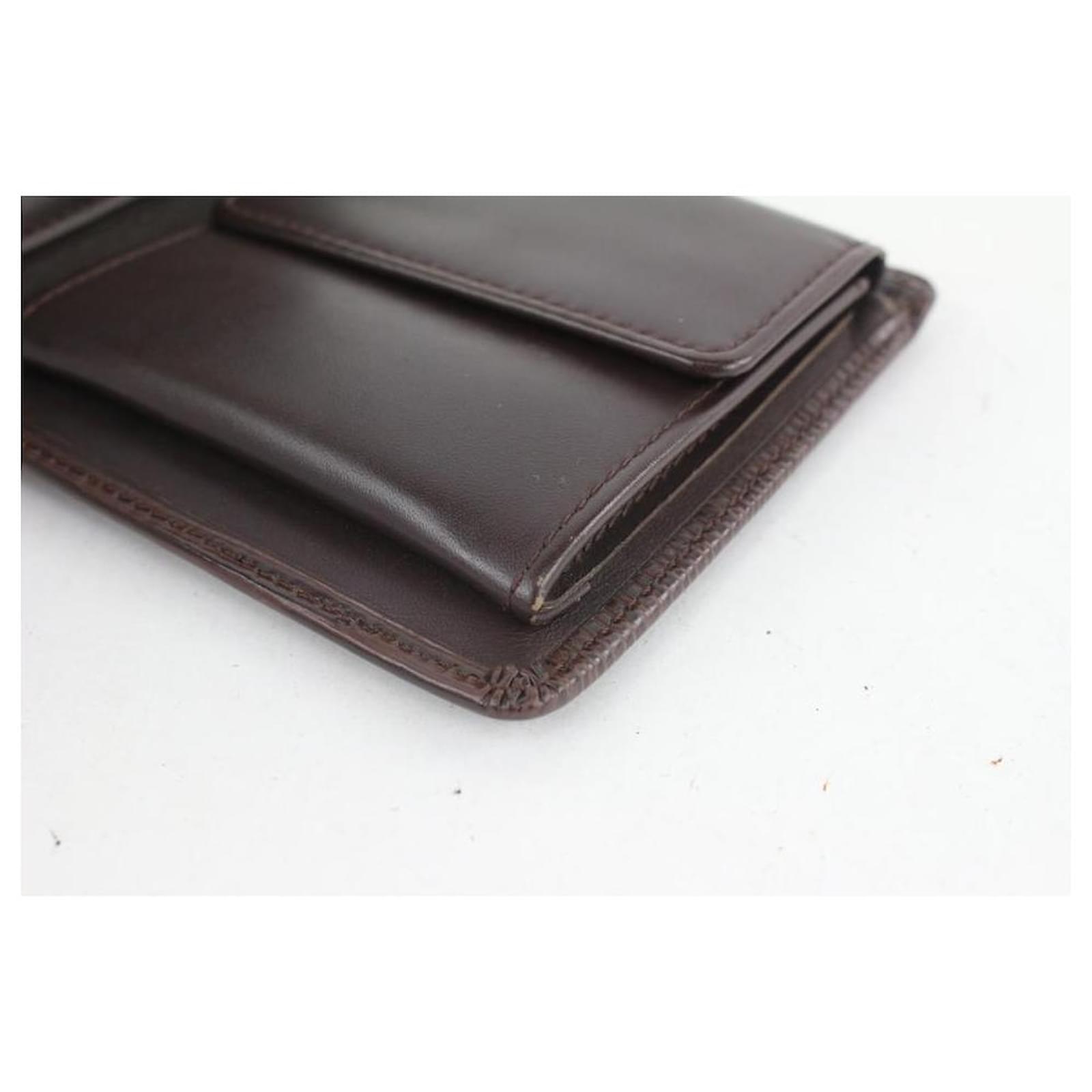 Louis Vuitton Moka Brown Epi Leather Slender Multiple Marco Florin Wallet  1LV52a