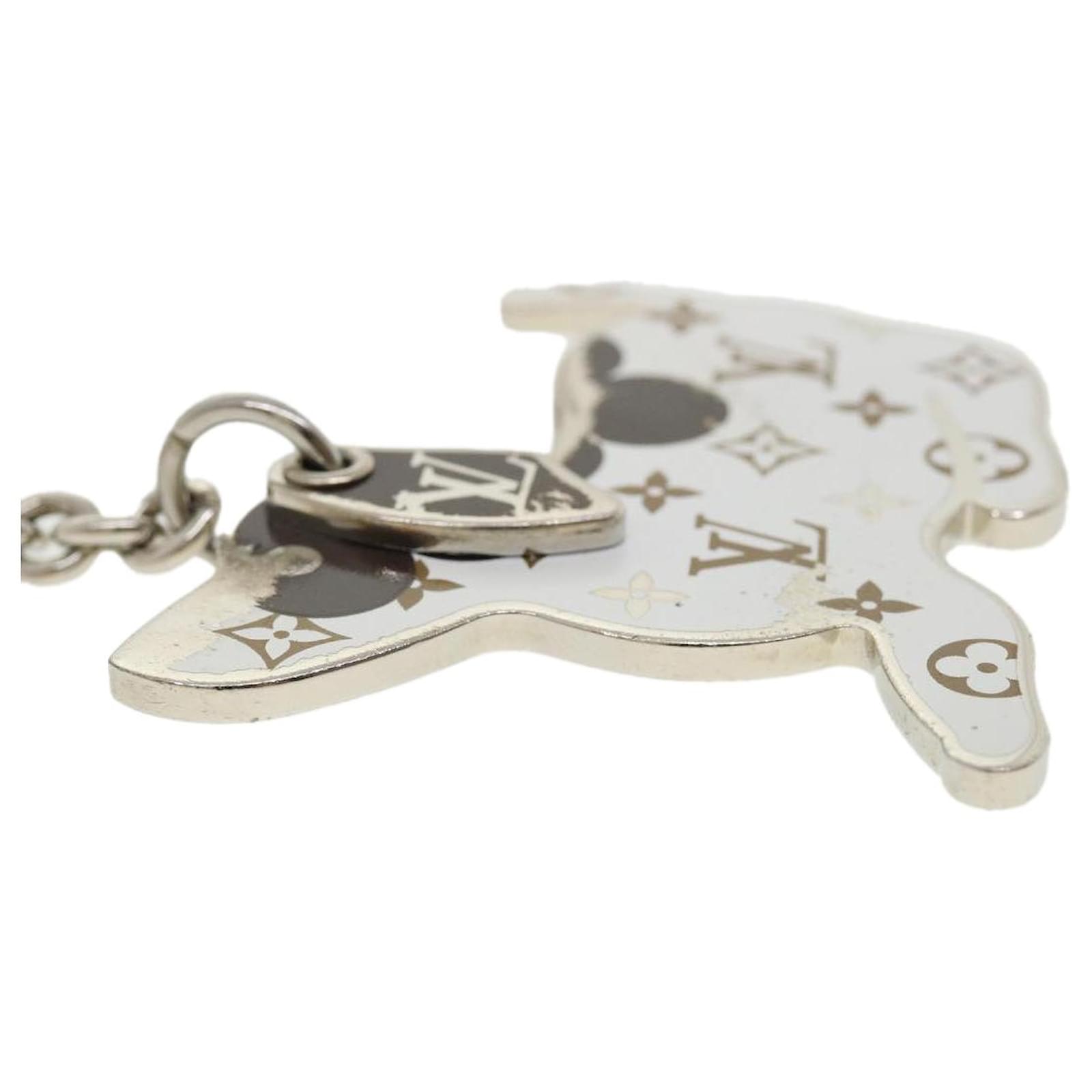LOUIS VUITTON BijouxSacLV Dog Key Holder metal Silver M00747 LV
