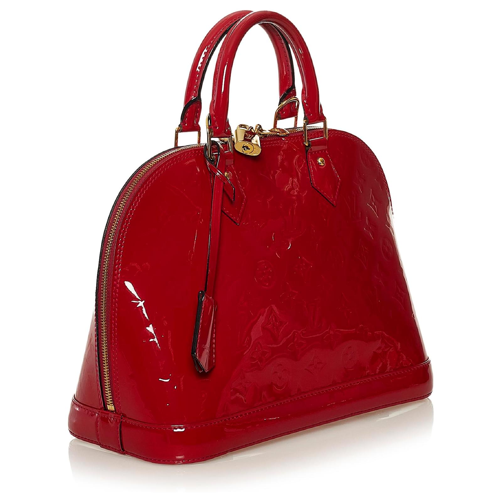 Louis Vuitton Red Monogram Vernis Alma PM Leather Patent leather ref.947891  - Joli Closet