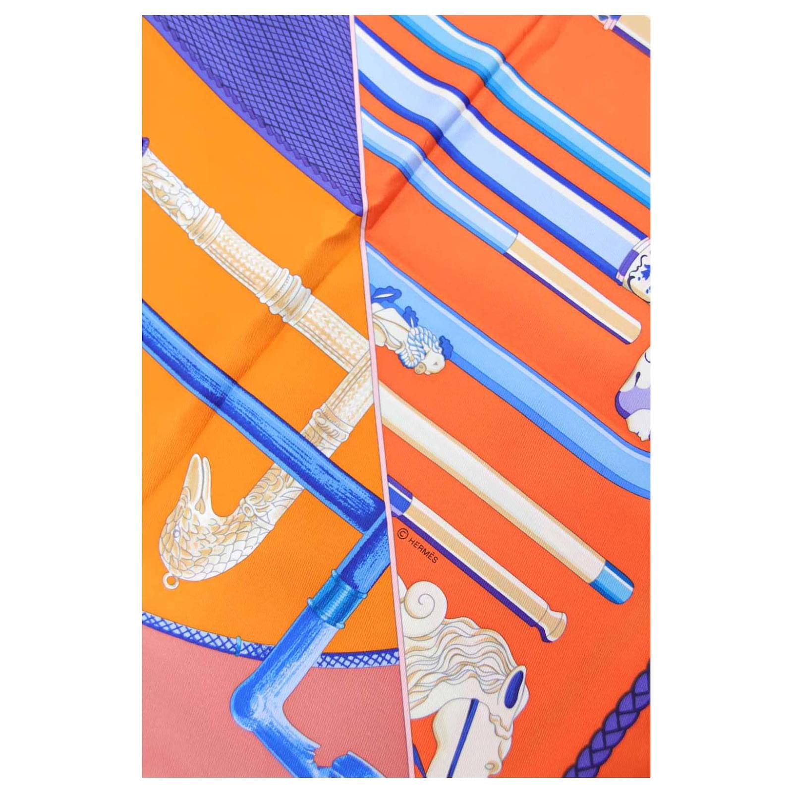 Cannes Carré Hermès Soie Orange ref.662384 Joli Closet