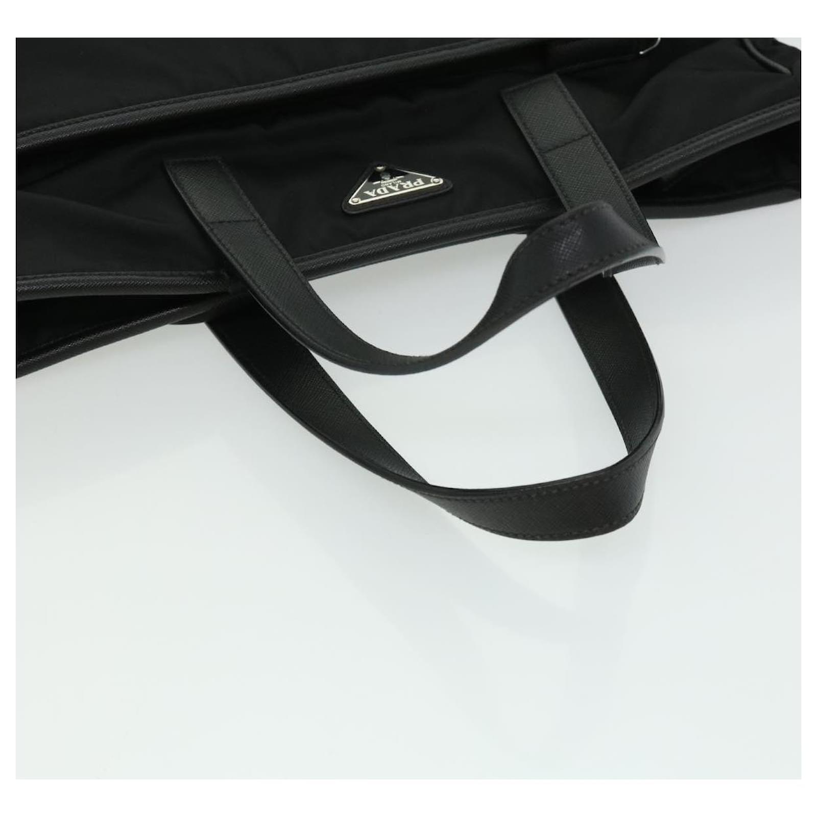 PRADA Tote Bag Nylon 2way Black Auth ki2195 ref.662524