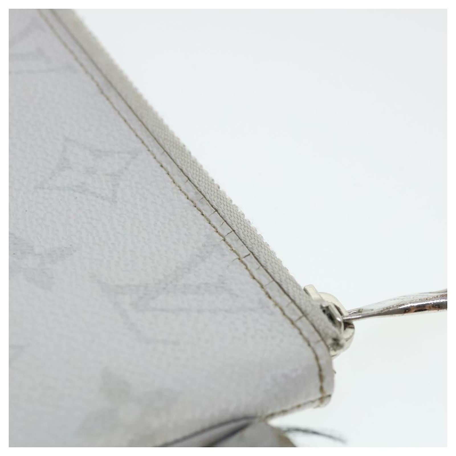 LOUIS VUITTON Monogram white Clutch Bag M68310 LV Auth 31684