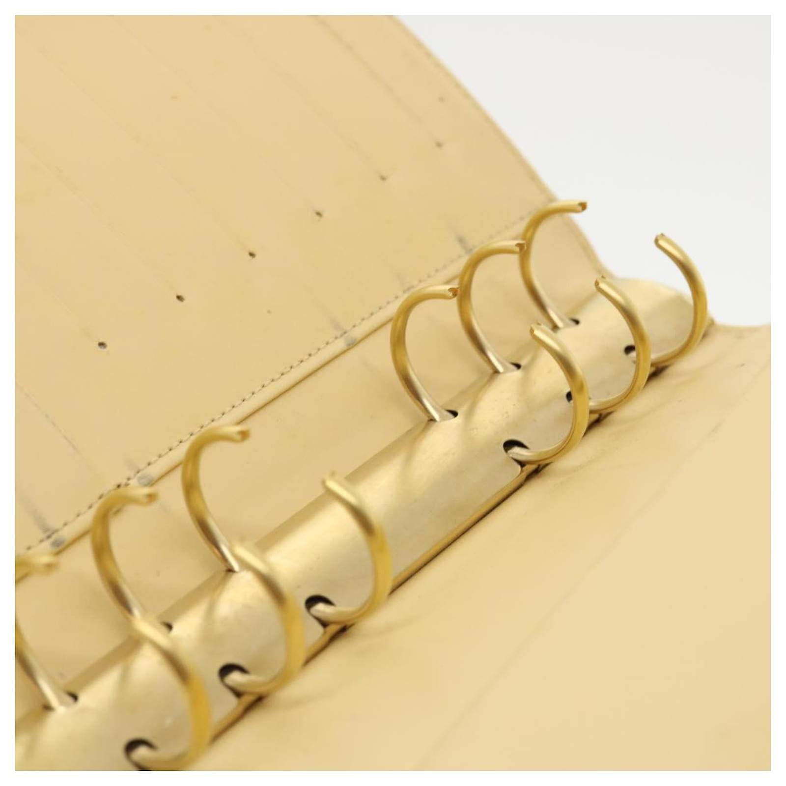 LOUIS VUITTON Epi Agenda MM Day Planner Cover Yellow R20049 LV Auth 37239