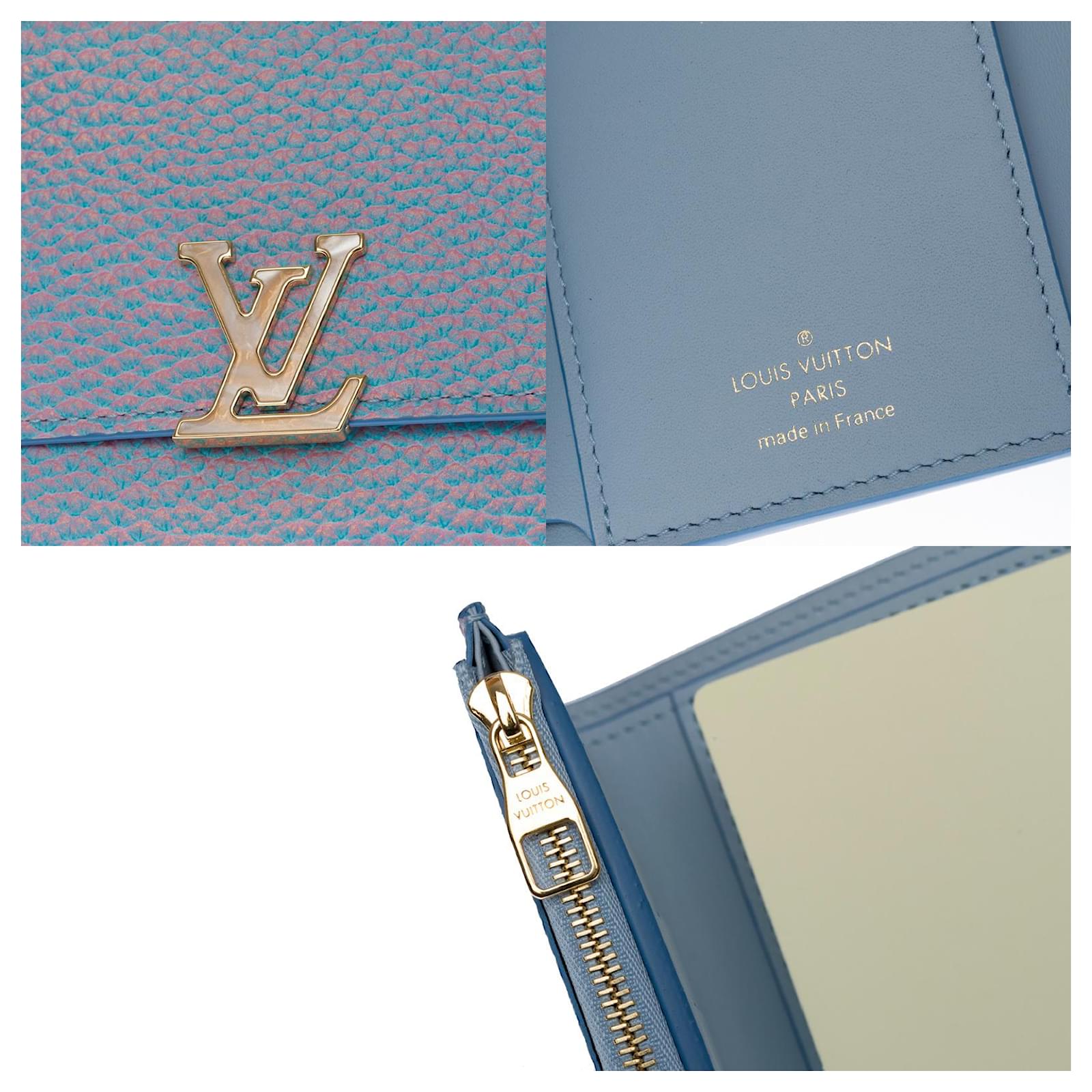 Louis Vuitton capucines leather compact wallet summer stardust