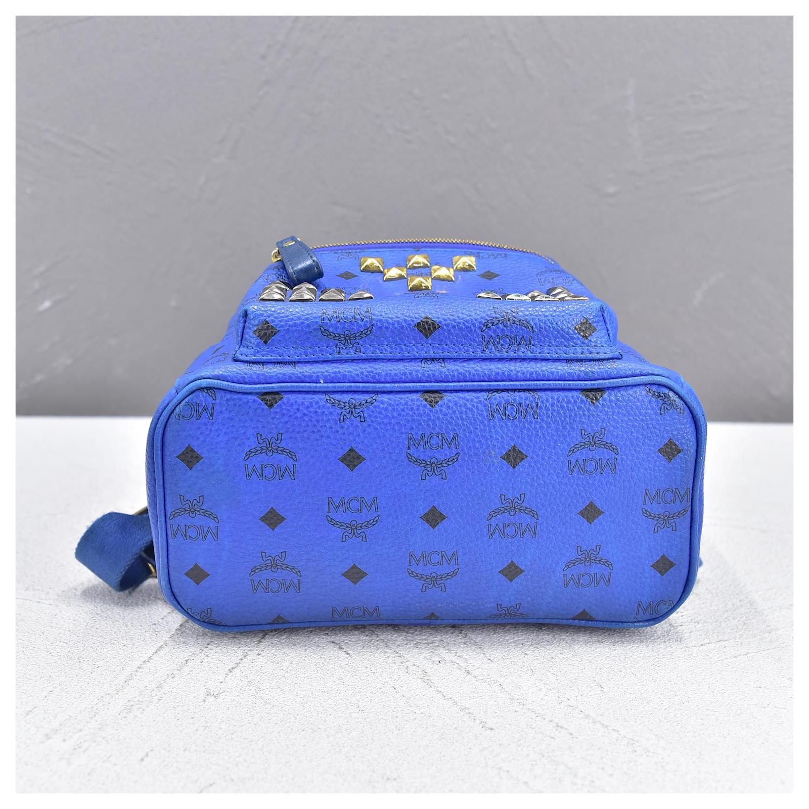 Royal blue clearance mcm bag