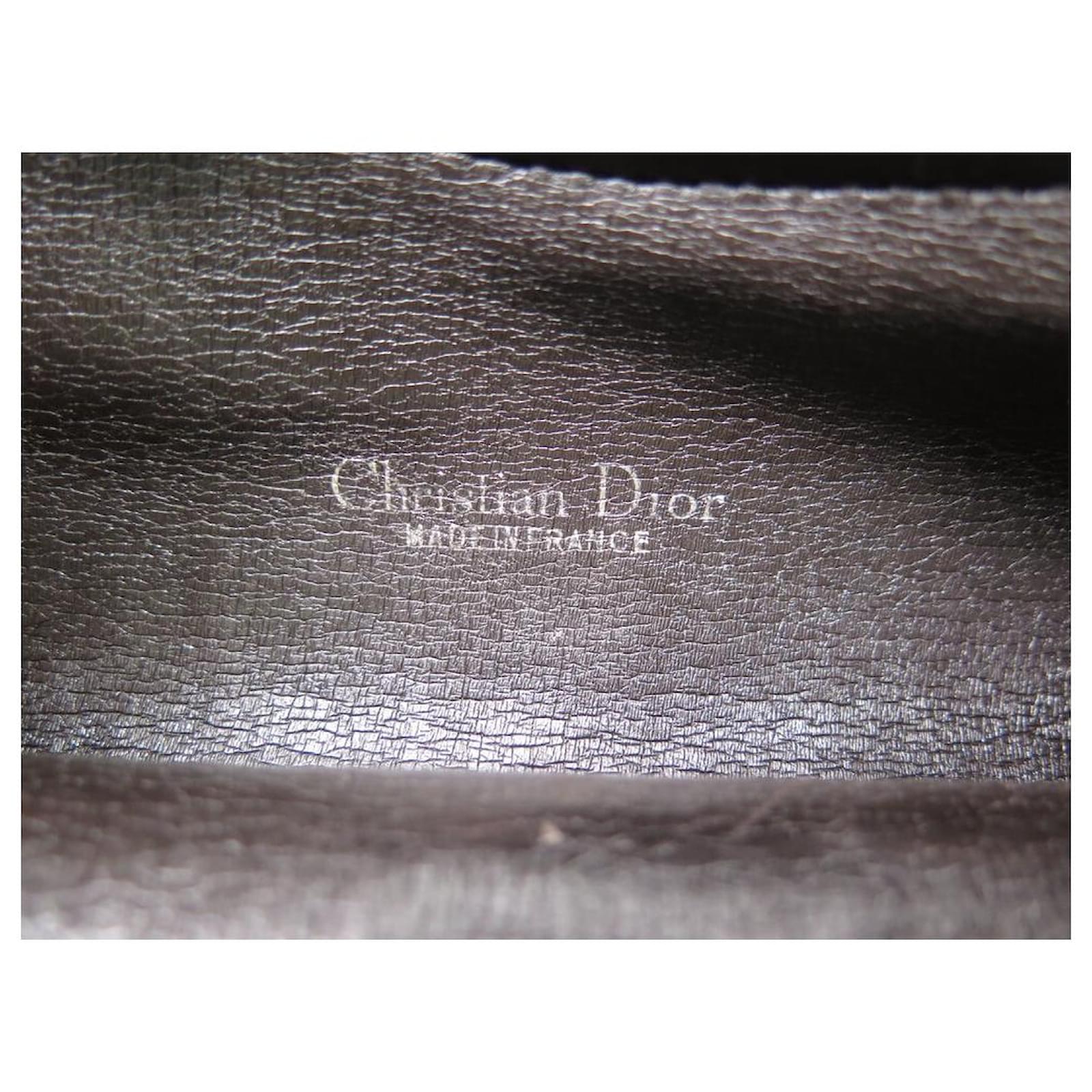 VINTAGE CHRISTIAN DIOR PLIABLE HANDBAG OBLIQUE CANVAS CABAS POCHETTE BAG  Brown Leather ref.663627 - Joli Closet