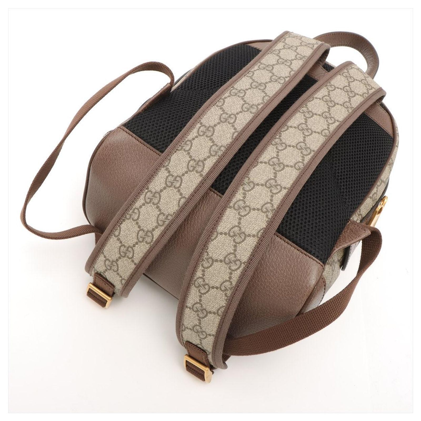Gucci GG Supreme Ophidia Small Backpack Beige/Brown with Iconic Green & Red Web Gucci GG Supreme Monogram Textured Dollar Calfskin Web Mini  main image 3