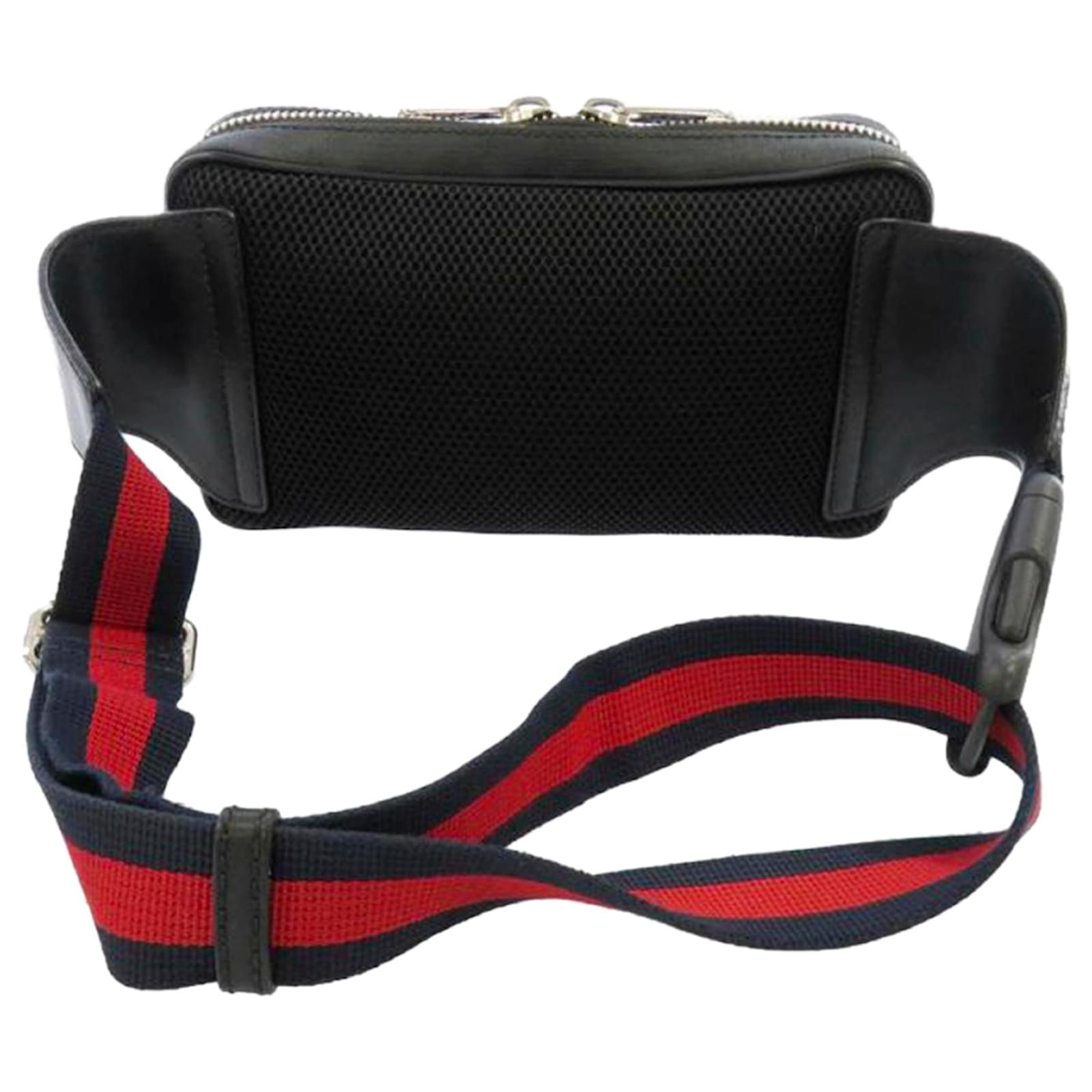 Gucci Black GG Supreme Web Belt Bag Velvet Cloth ref.664918