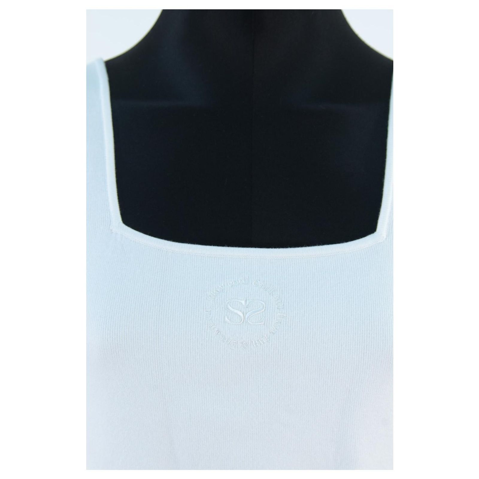 T-shirt Sandro Blanc Et Noir - Coton, Taille 38 - Occasion En Excellent état