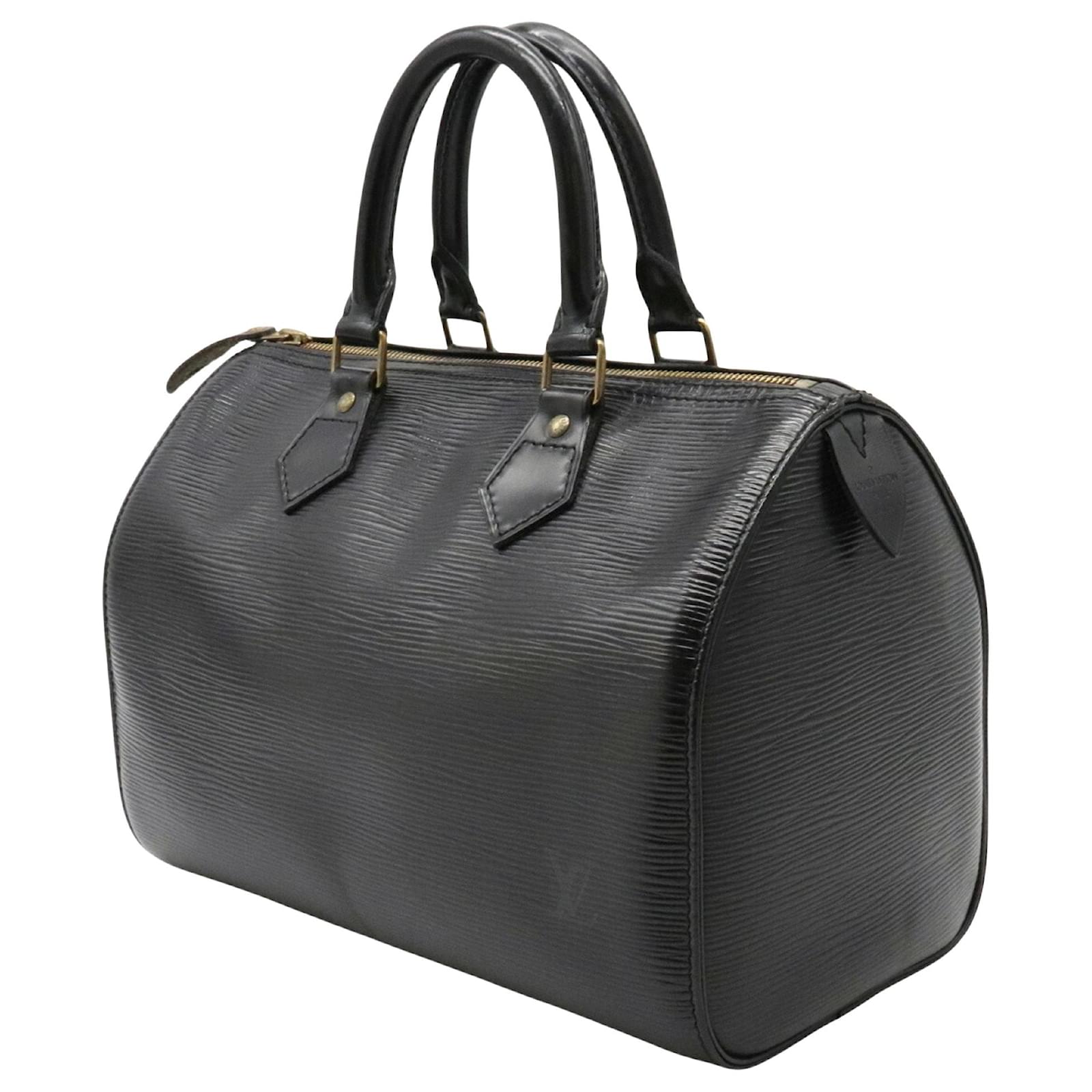 Louis Vuitton Speedy 25 Black Leather Ref 666077 Joli Closet