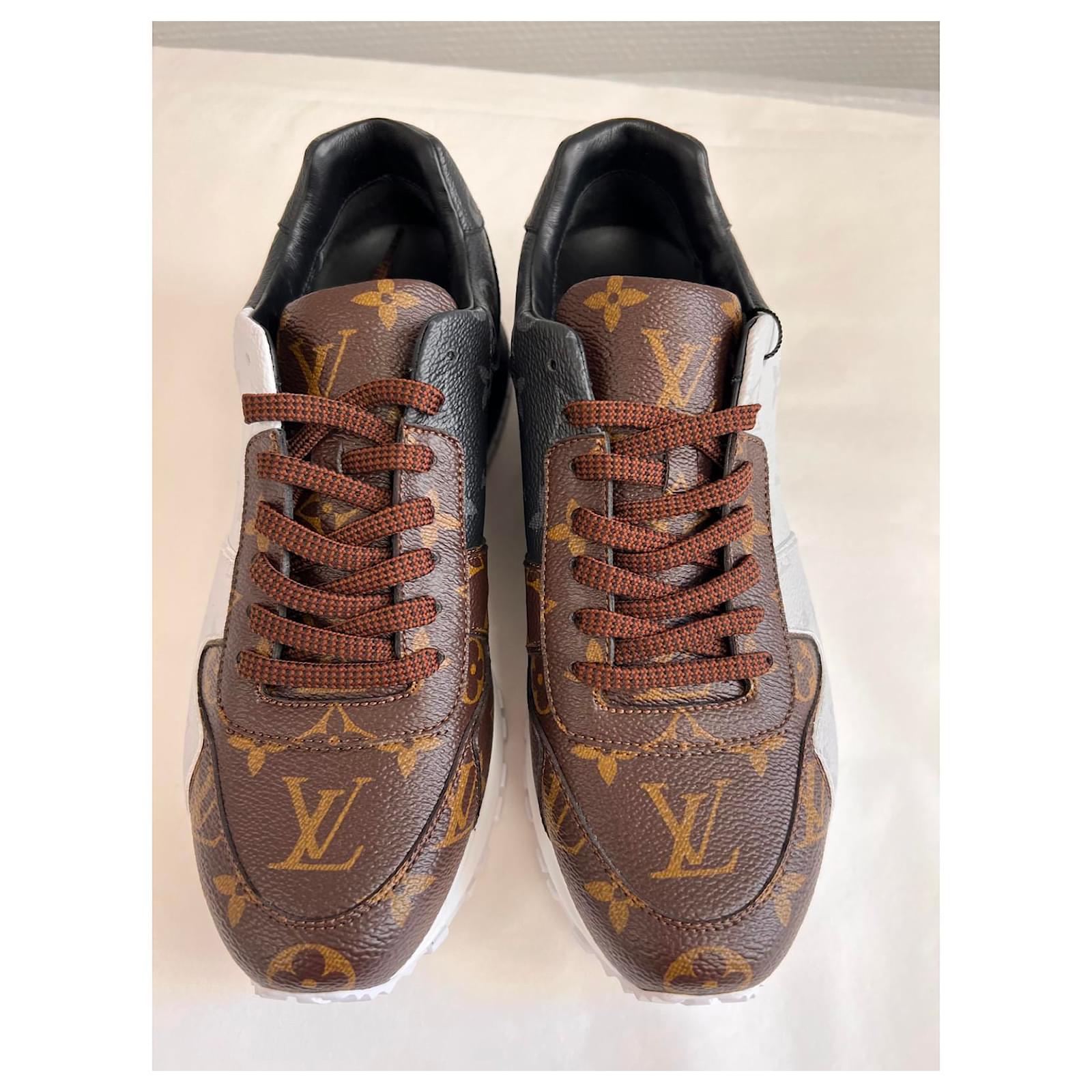 Louis Vuitton LV de los hombres10 o EE.11 Zapatilla Energie de ante marrón  con monograma Suecia Cuero ref.298092 - Joli Closet