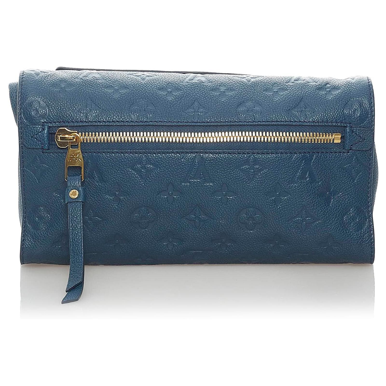 Louis Vuitton Blue Monogram Empreinte Petillante Bleu Infini Dark blue  Leather Pony-style calfskin ref.667433 - Joli Closet
