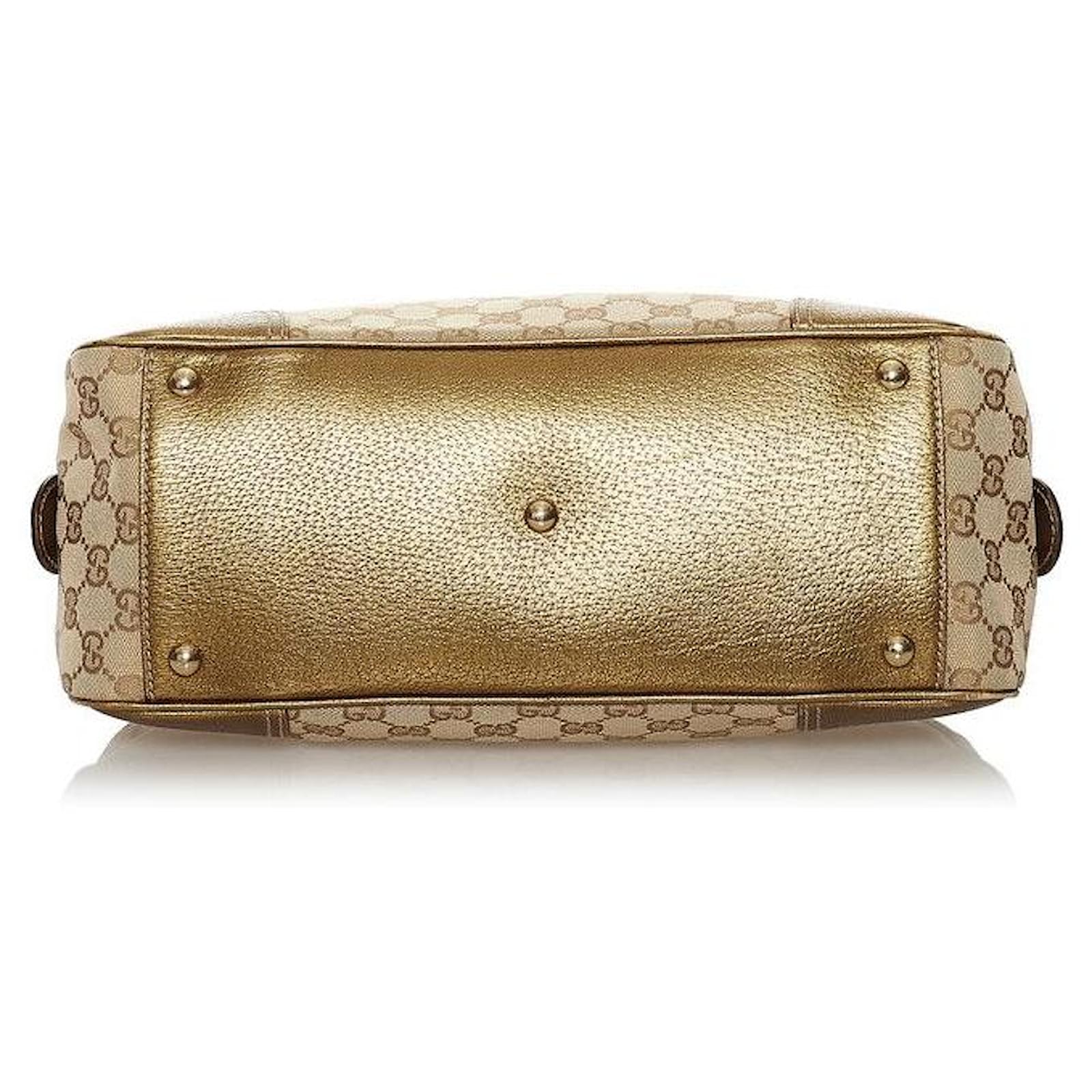 gucci GG Canvas Princy Boston Bag gold Golden Cloth ref.667745 Joli