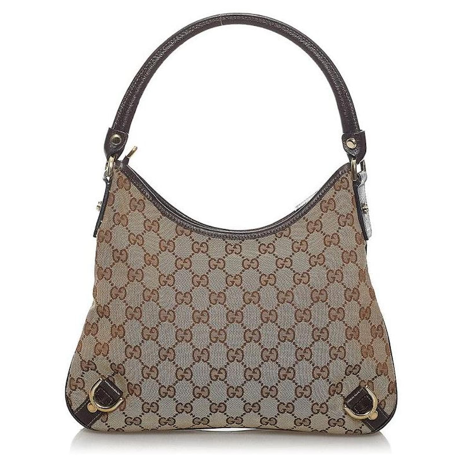 gucci GG Canvas Abbey D-Ring Hobo Bag brown Cloth ref.667858 - Joli Closet