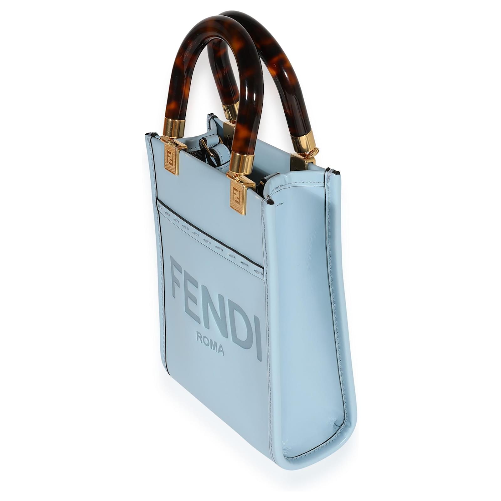 Fendi Sunshine Shopper Mini Bag in Blue Denim main image 0