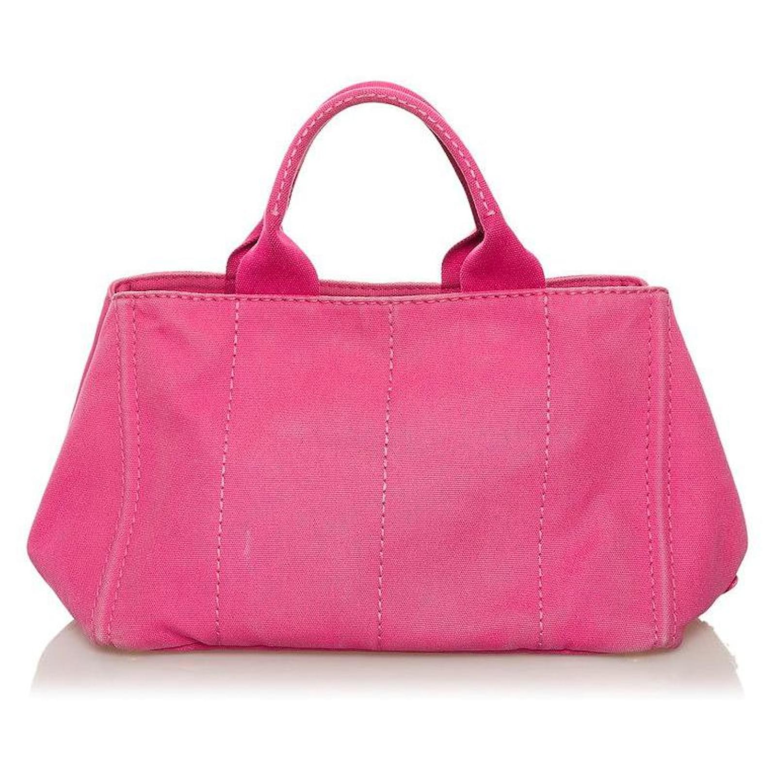 バッグ PRADA CANAPA SPORT CANVAS TOTE BAG prada Canapa Tote Bag pink Cloth ref.668013 - Joli Closet