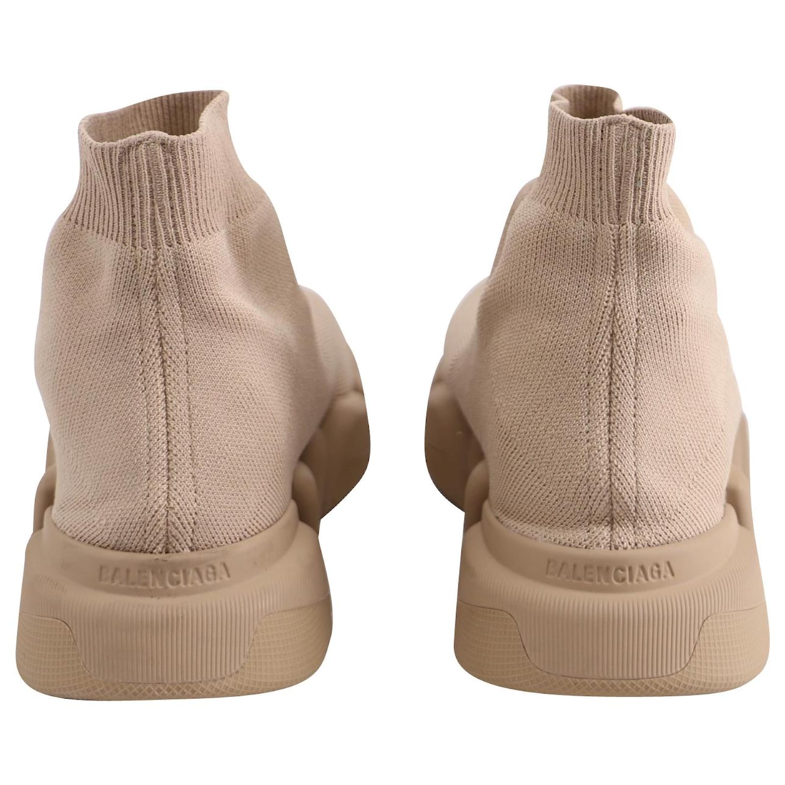 Balenciaga Speed 2.0 Sneaker in Beige Recycled Knit Polyester ref