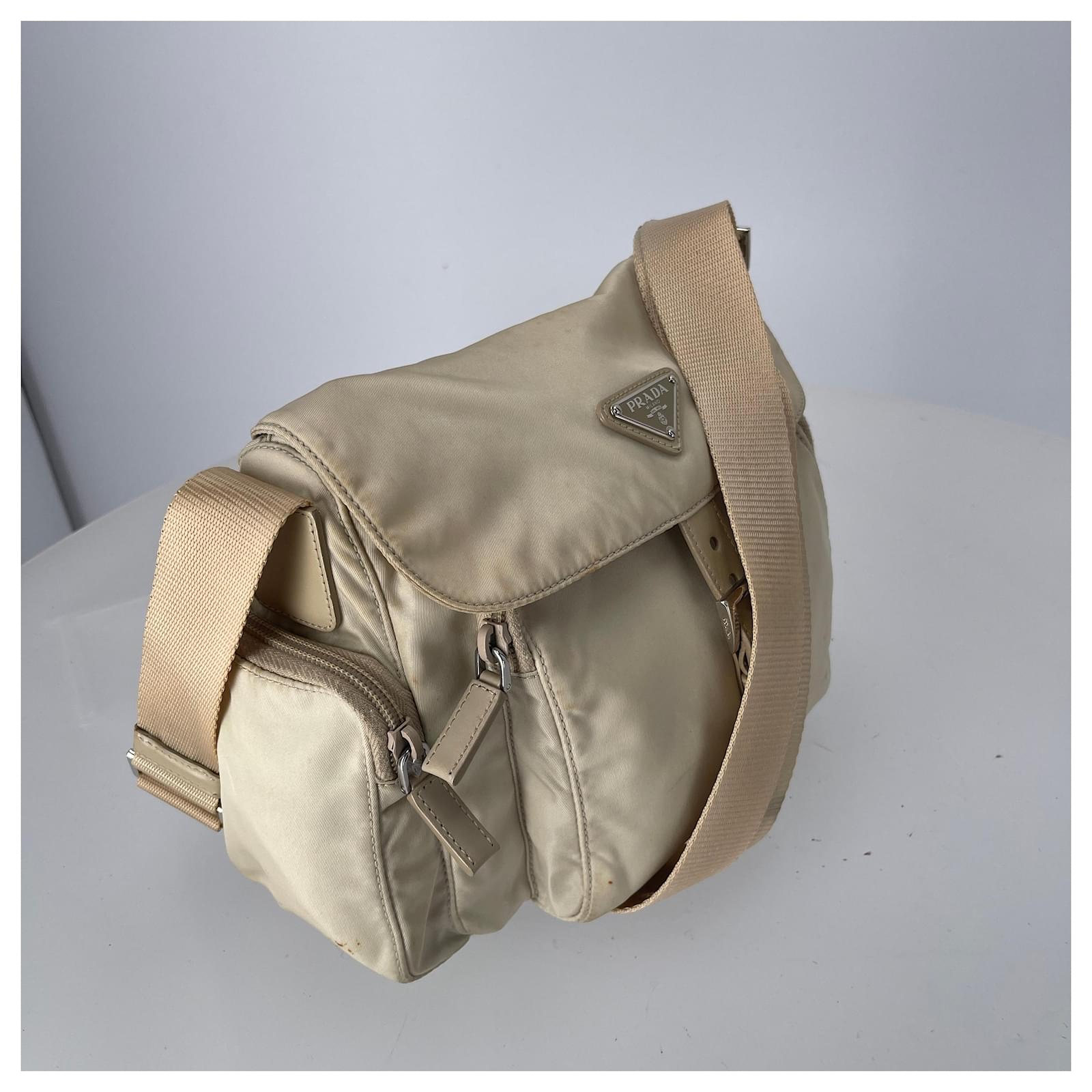 PRADA Shoulder Bag Nylon Beige Auth hk689 ref.919978 - Joli Closet