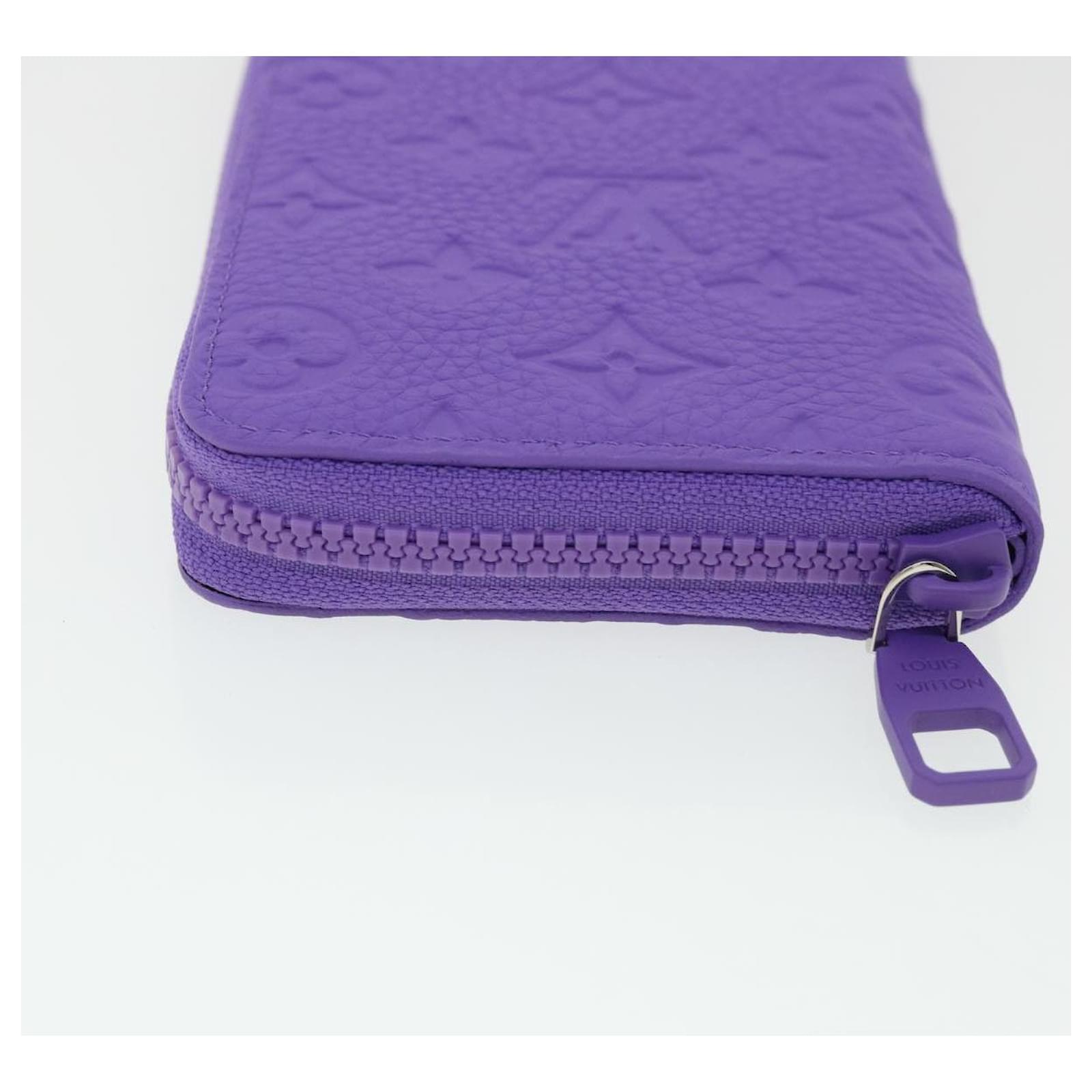 Louis Vuitton Zippy Wallet Vertical Round Purse M81636 Purple Monogram Japan