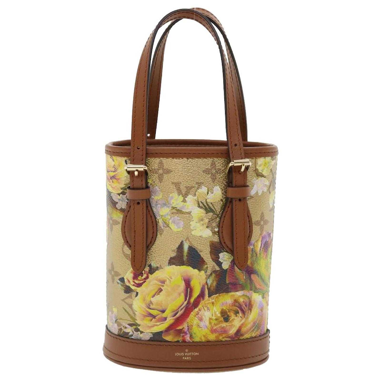M81724 Louis Vuitton Flower Patterned Canvas Nano Bucket Bag
